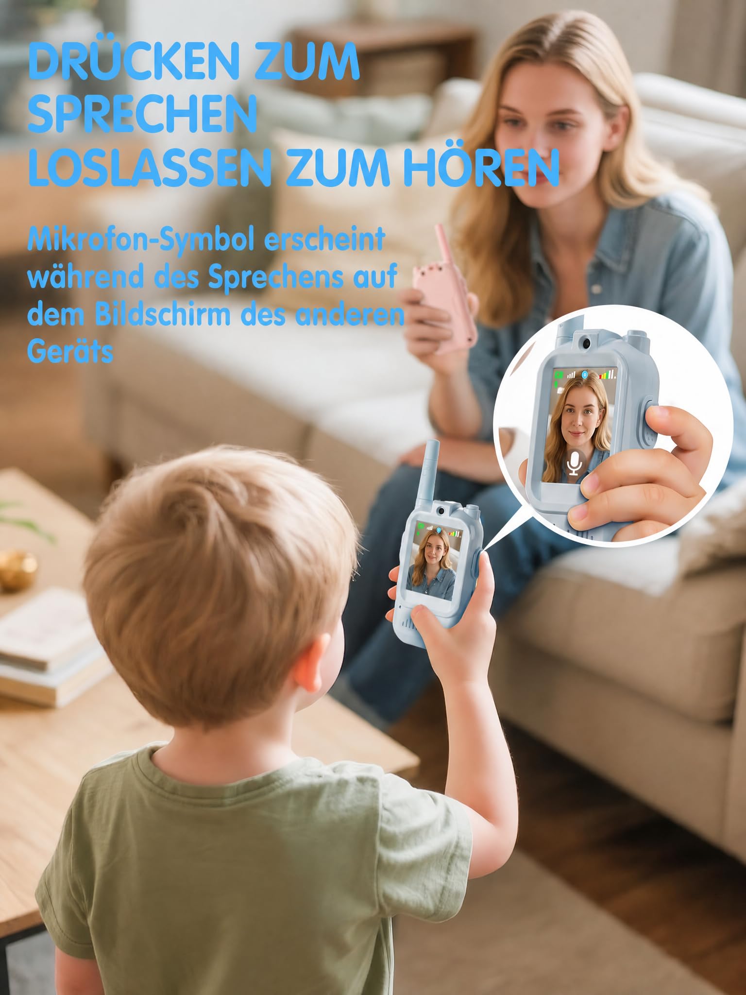 Video Walkie Talkie Kinder, Blau