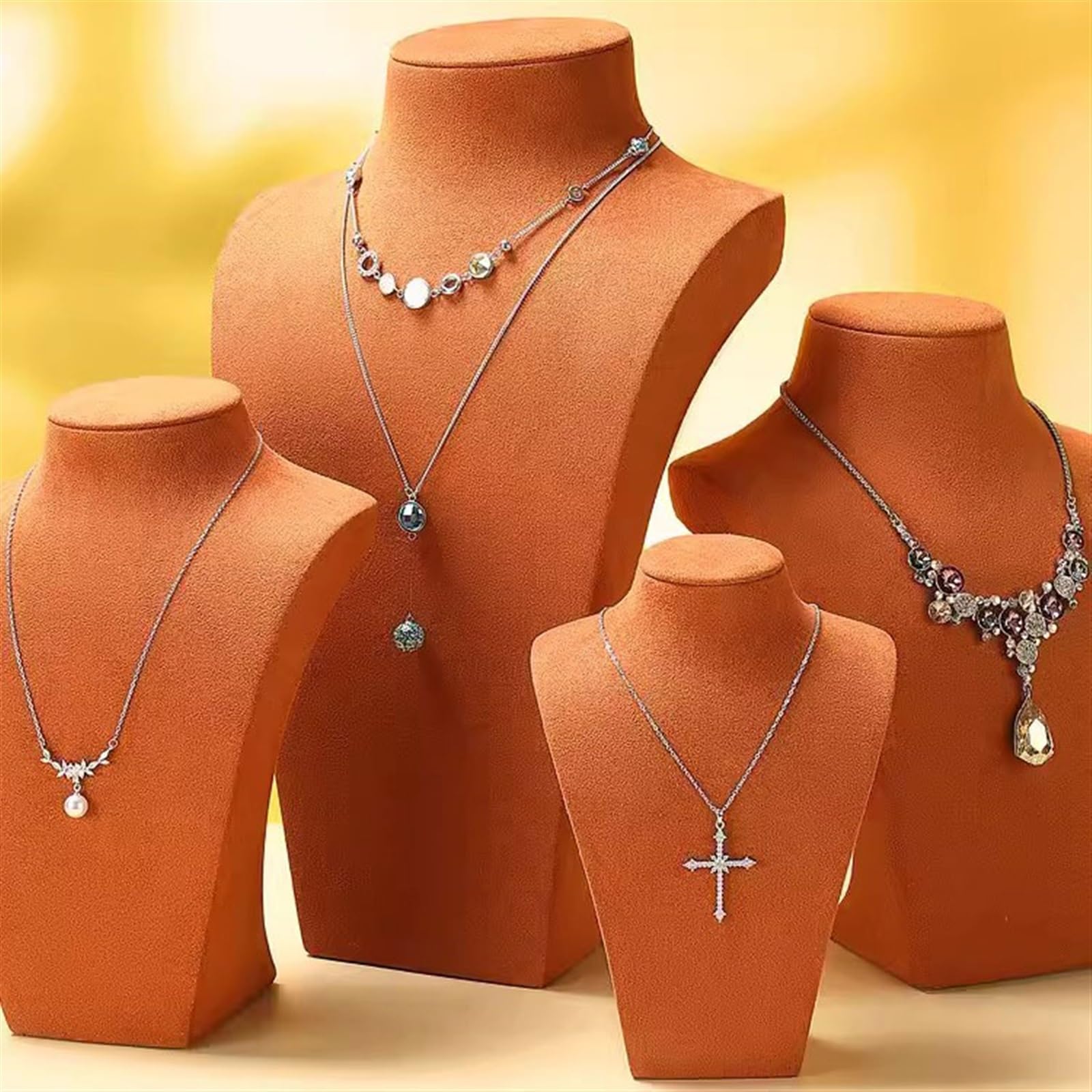 Schmuckaufbewahrung 3D Halskette Schmuck Display Büste Ständer Dimensional | Freistehender Anhänger-Kettenhalter, Aufbewahrungsorganisator(18*9.5*25cm)