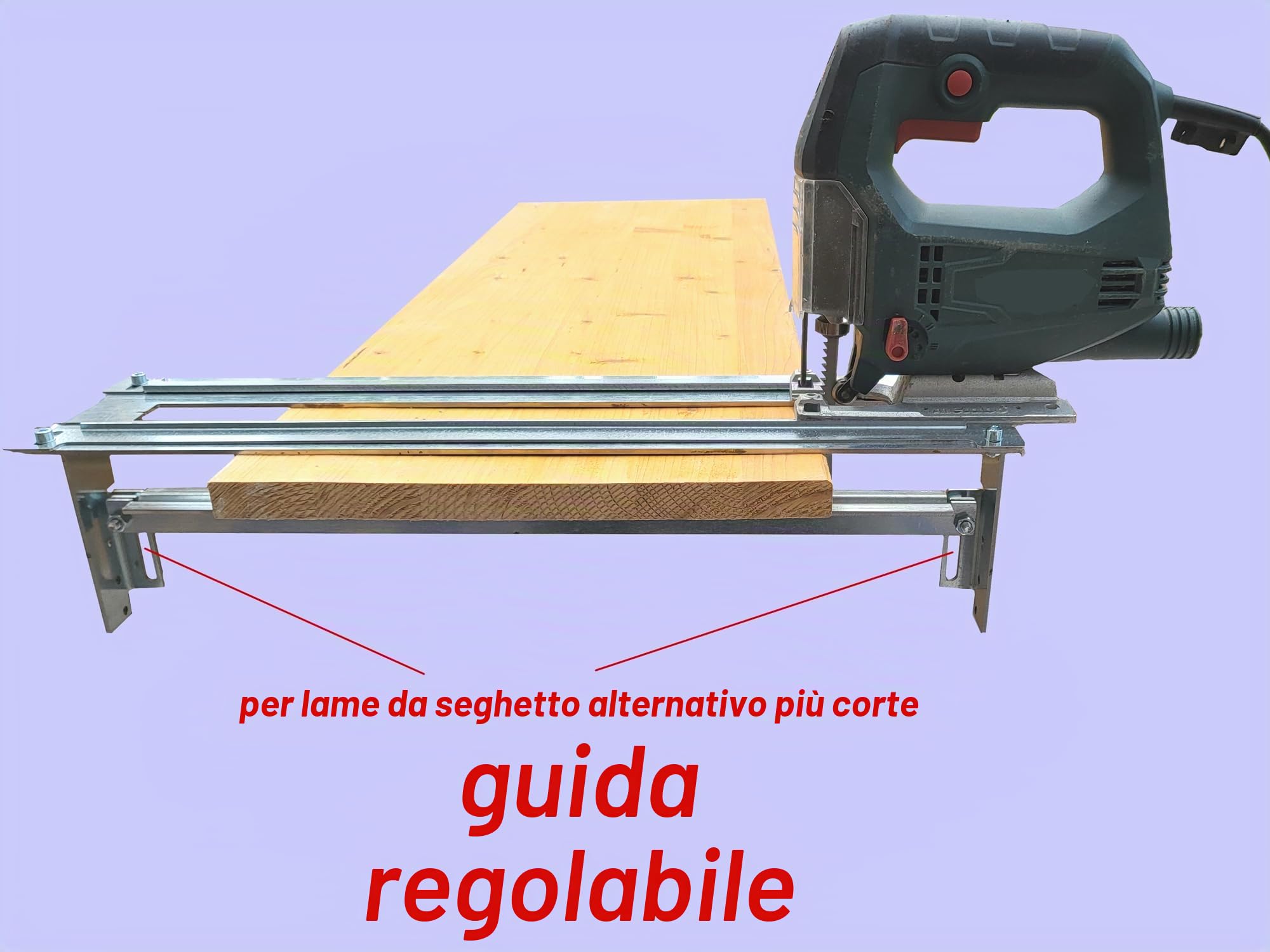 Il binario di guida per seghetto alternativo con supporto è particolarmente adatto come sega a travi, adatto anche per fresatura superiore.
