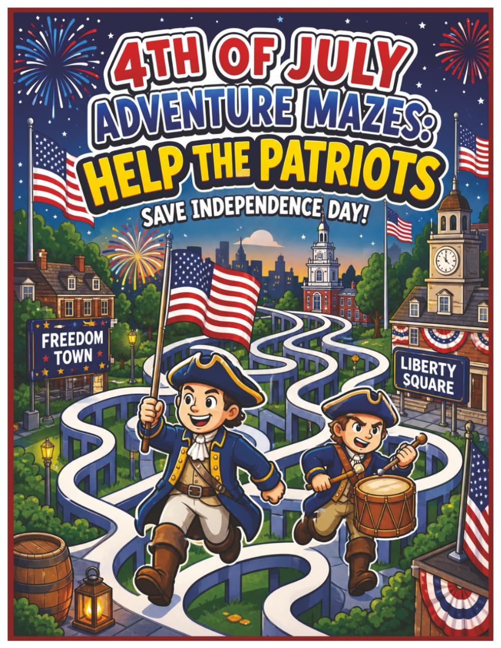 4th of July Adventure Mazes: Help the Patriots Save Independence Day!: 50 Revolutionary Maze Missions for Brave Kids