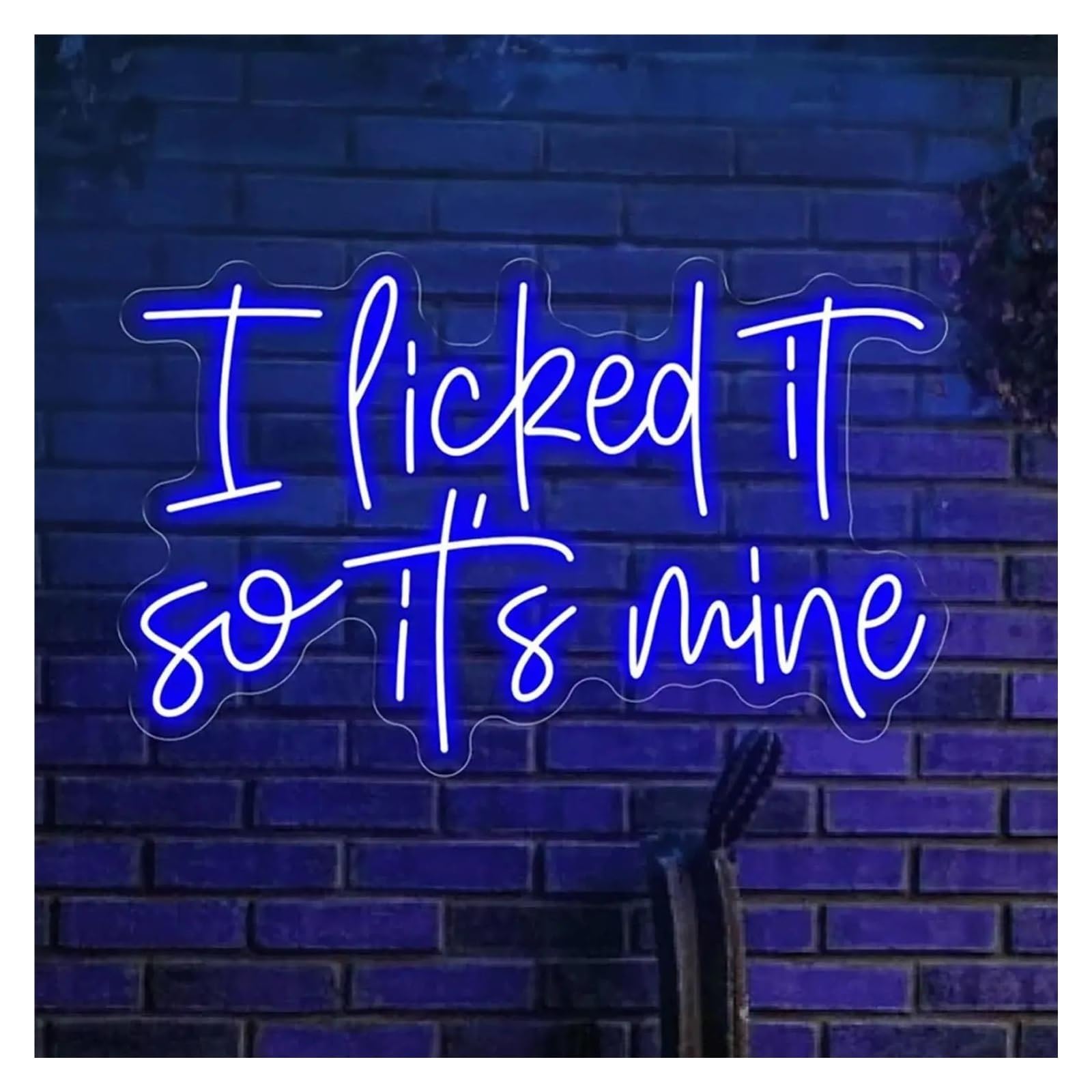 Insegna luminosa al neon L'ho leccato quindi è mio per le lettere per dell'insegna al per neon a LED per la decorazione artistica da parete(Blu)