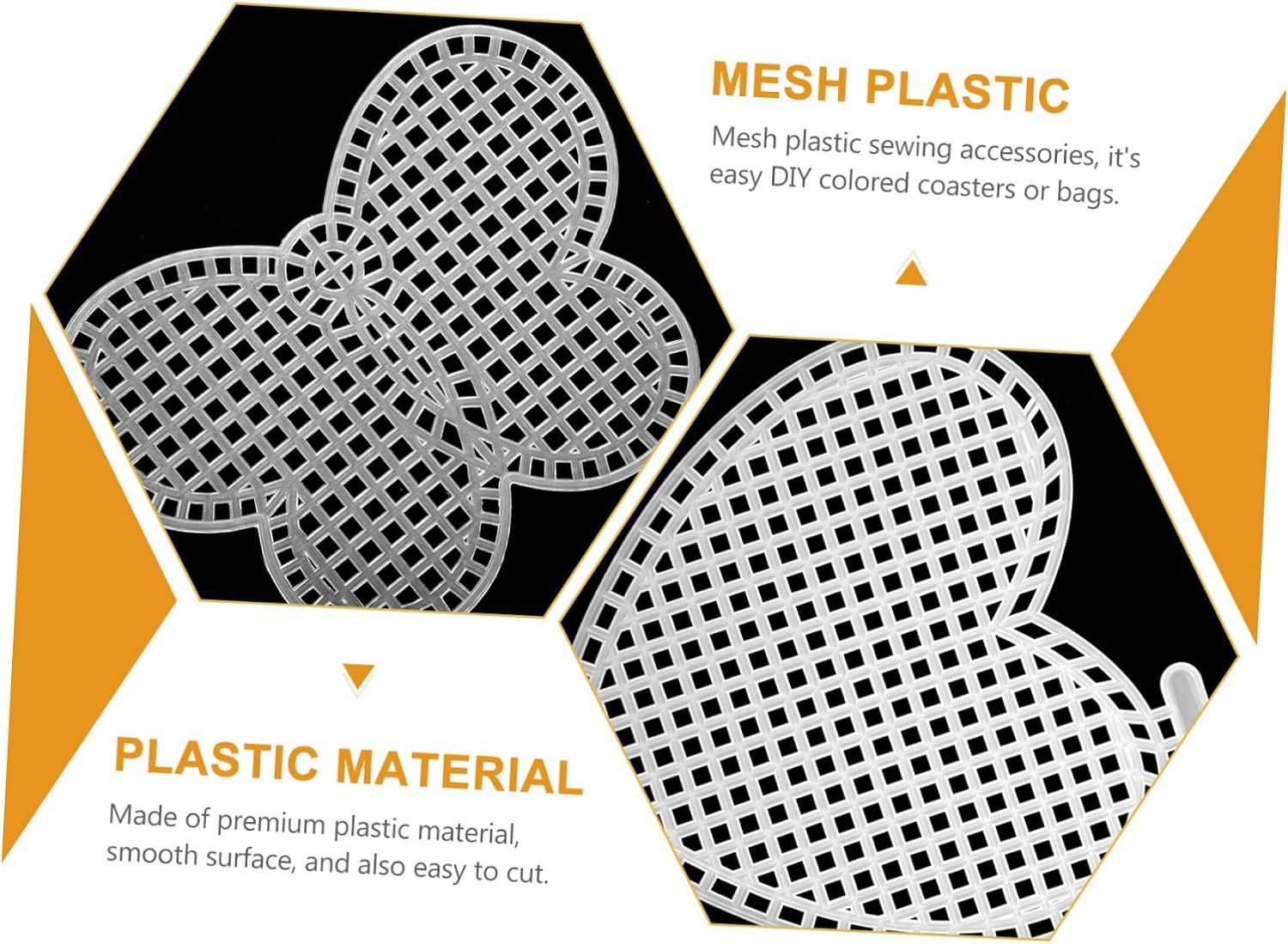 HOMSFOU 70Pcs Plastic Canvas for DIY Crafts Embroidery Stitching Includes Various Shapes for Creative Projects Durable Plastic Material for Knitting and Yarn Crafting
