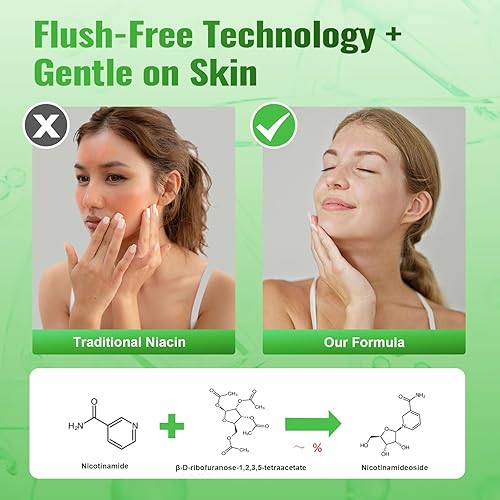 Miniatura 6 de NMNH (mononucleótido de dihidronicotinamida), suplemento alternativo NMN con niacinamida (vitamina B3), quercetina, trans-resveratrol, apoyo NAD +,