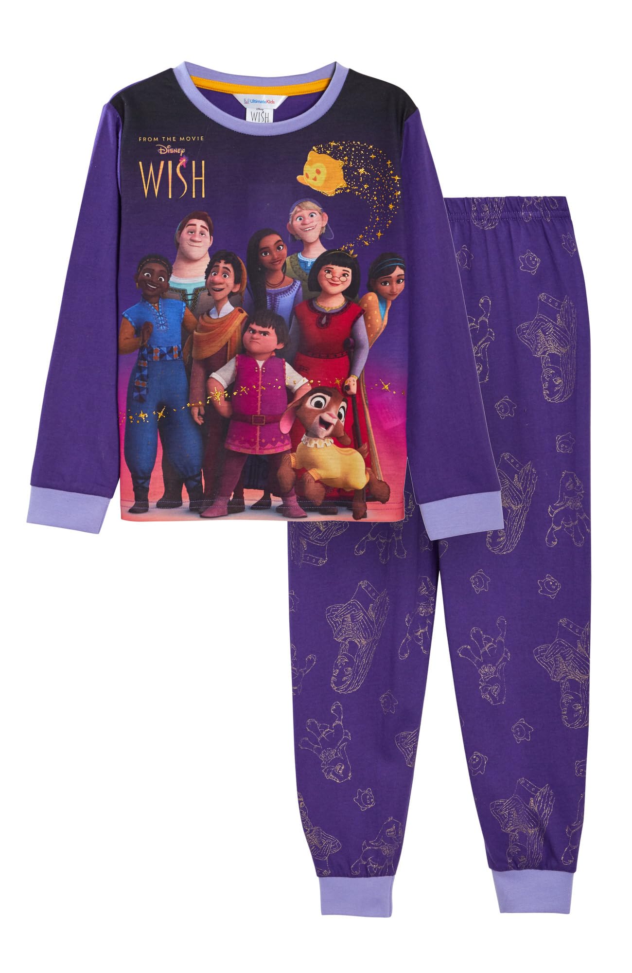 Disney Girls Wish Pyjamas for Kids 5-6 Years Purple