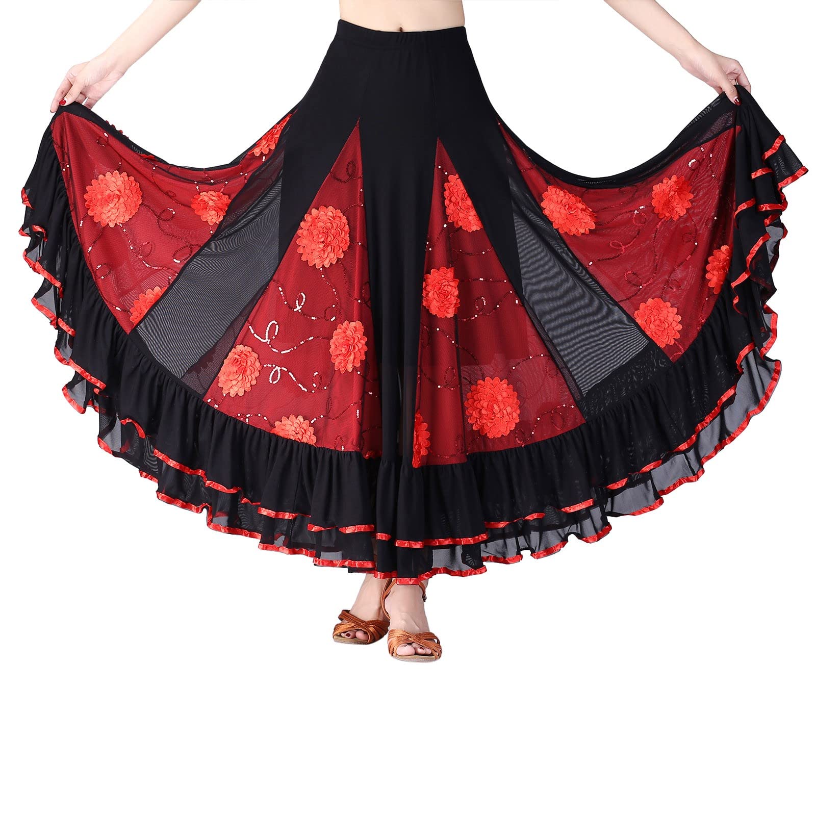 Vestito da donna per carnevale, tutù, gonna a pieghe, abito da ballo, gonna da ballo, gonna da esercizio, gonna da donna