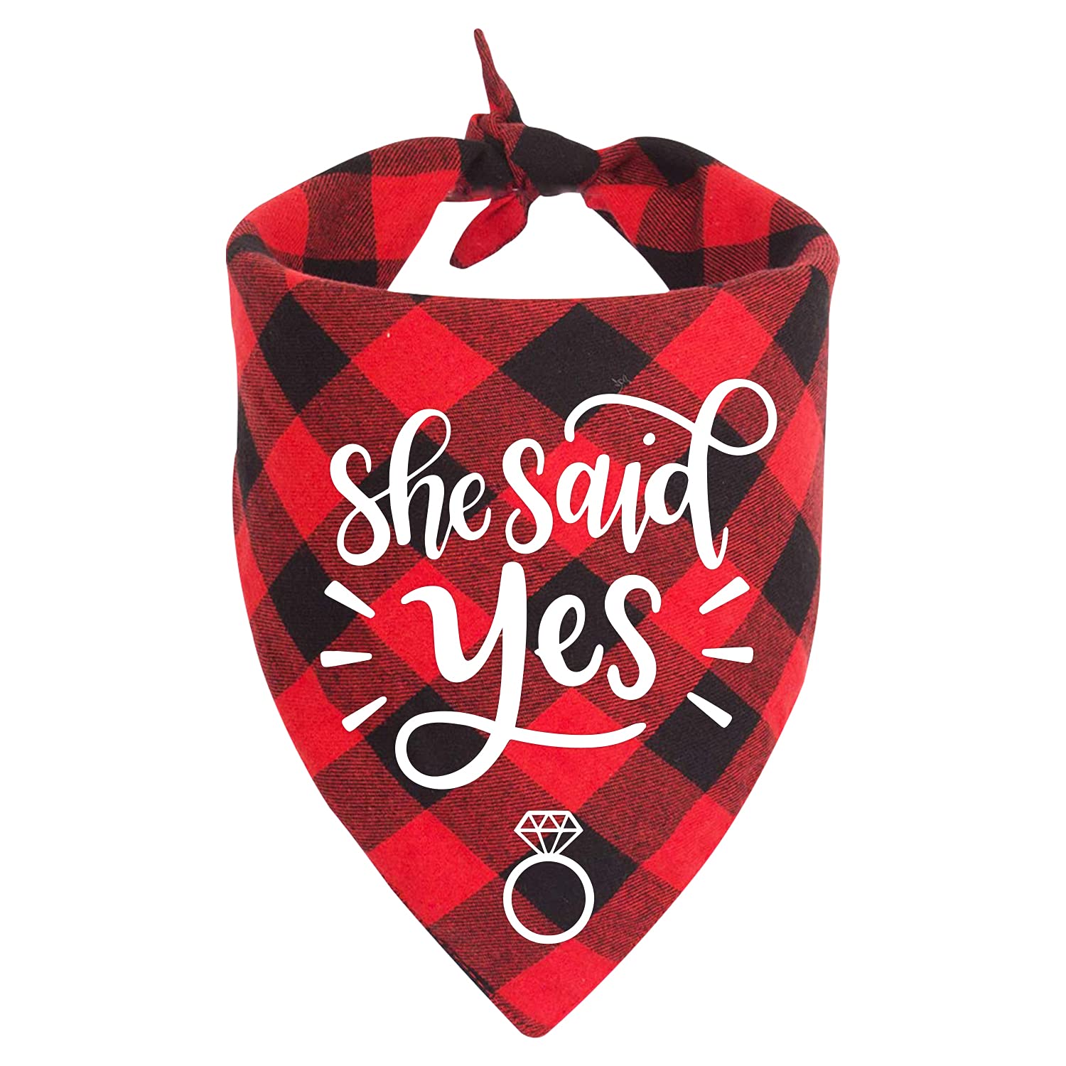 MaySunset She Said Yes - Pañuelo de boda para perro, pañuelo de boda, vestido de compromiso, regalo para perro