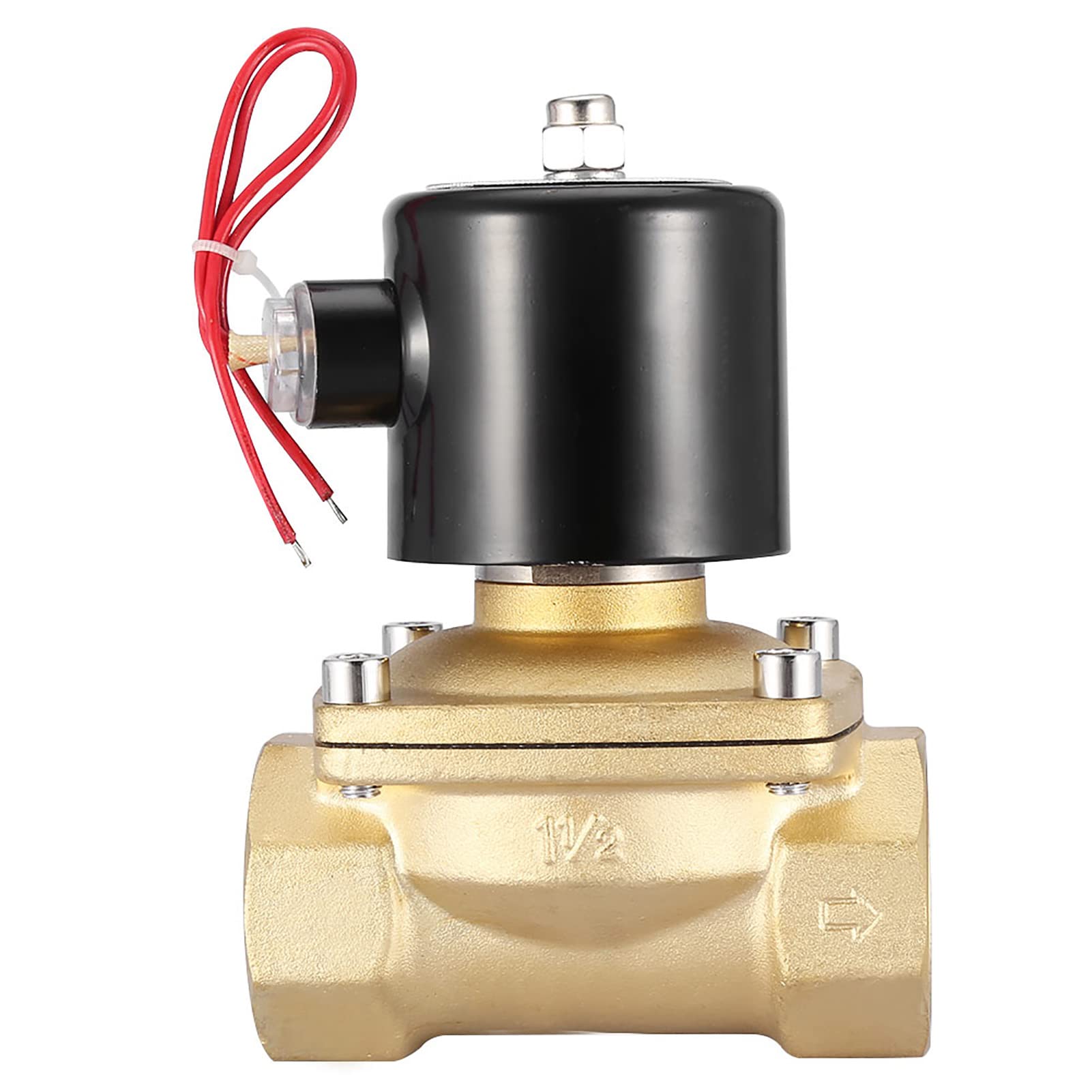 Válvula Solenoide Eléctrica Válvula Solenoide Bidireccional de Latón DN40 1-1 2 Pulgadas 220 VCA Normalmente Cerrada IP65 0 a MPa para Control de Flujo de Aceite, Aire y Agua