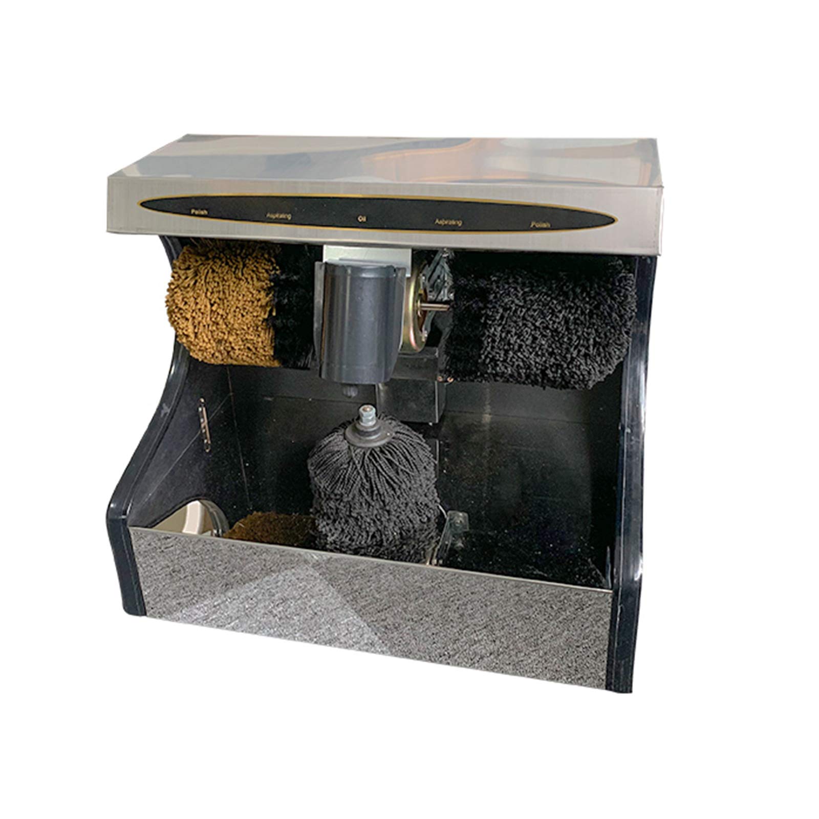 JFGCTYHXY Shoe polisher, Machine Suitable for Home Office Induction Electric Hotel,titanium, Shoe Shine(Silver)