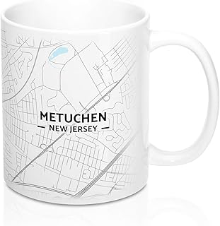 Metuchen, New Jersey NJ Map Mug (11 oz)