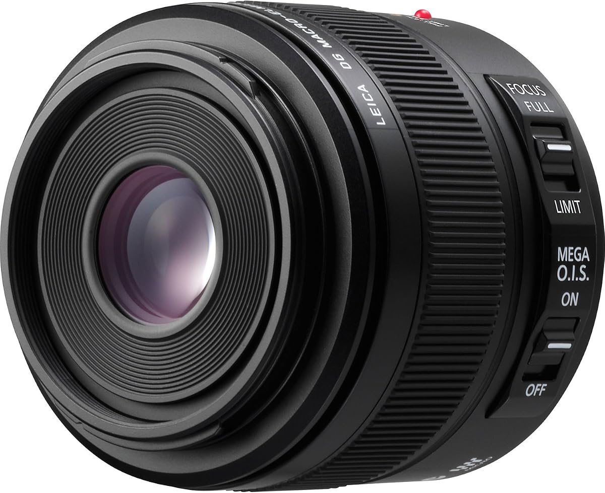 LENTE PANASONIC LUMIX G LEICA DG MACRO-ELMAR, 45MM, F2.8 ASPH., MICRO CUATRO TERCIOS PROFESIONAL SIN ESPEJO, MEGA ÓPTICA I.S., H-ES045 (USA NEGRO) | 45MM, H-ES045, F2.8 ASPH, MEGA OPTICAL I.S, MICRO PROFESIONAL SIN ESPEJO CUATRO TERCIOS