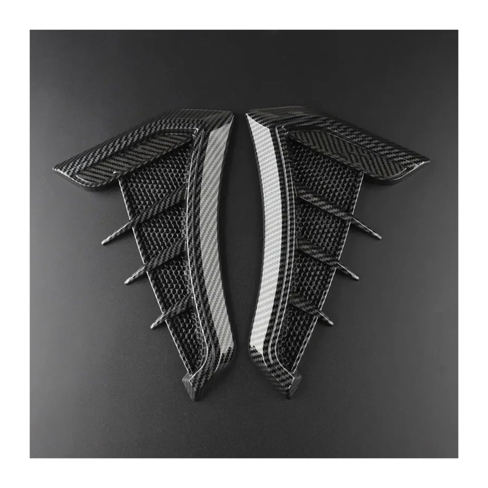 TILIEINE Car Front Side Air Vent Cover Fit For Volvo XC60 Car Accesories Car Fender Side Vents Air Flow Intake Hole 3D Grille Sticker Cover(Carbon fiber LOOK)