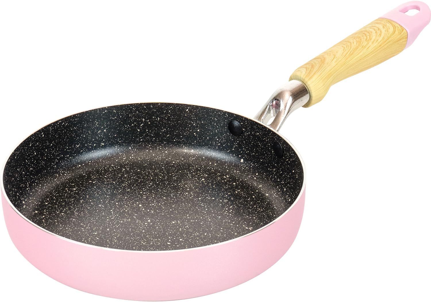 Wahei Freiz RB-3869 Fresh Spring Frying Pan, 7.9 inches (20 cm), Pink, For Beginners, Self-Cooking, Abrasion Test 100,000 Times, Daikin Silkware, EL Marble Coat, Compatible with Induction Gas