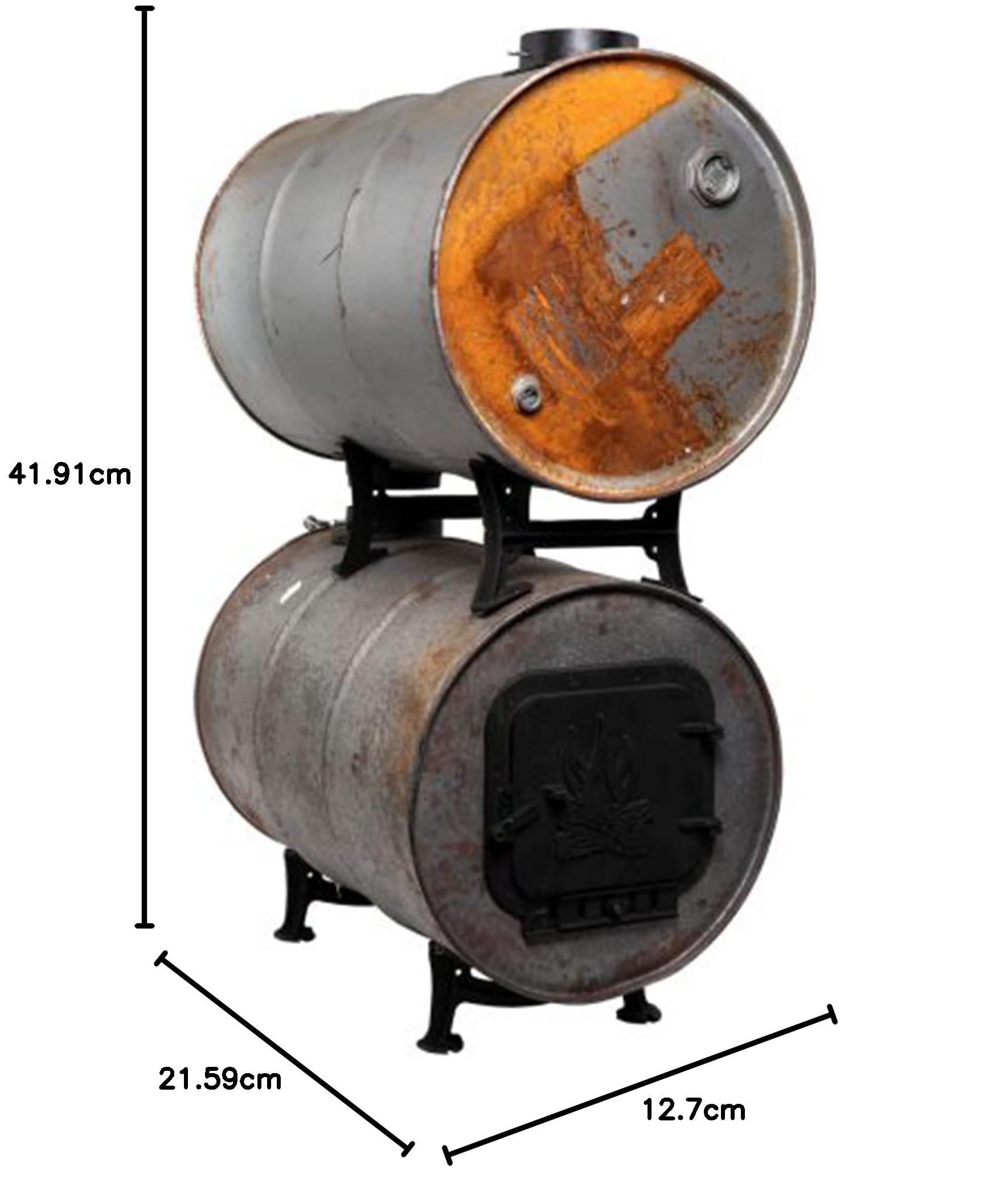 US Stove BKAD500 Cast Iron Double Barrel Stove Adaptor