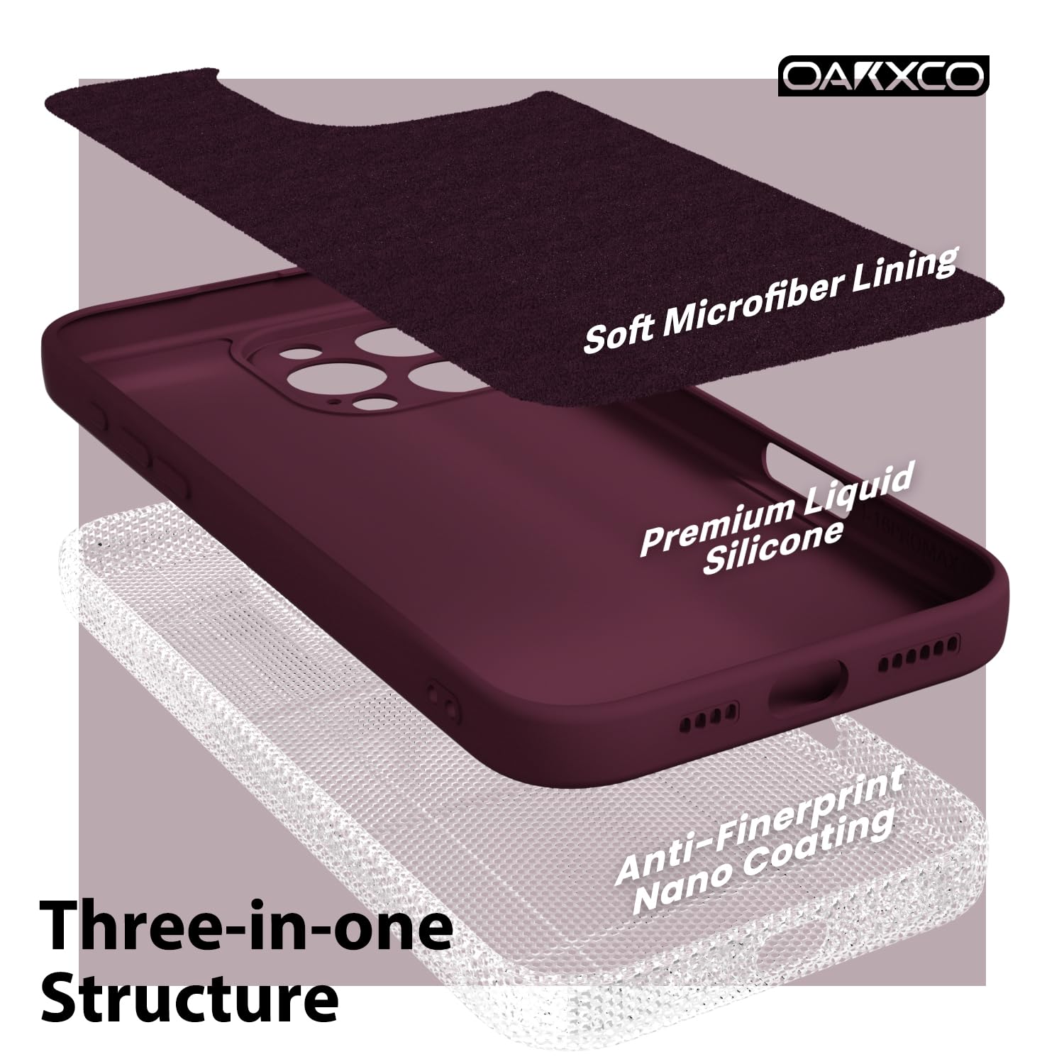 oakxco for iPhone 17 Pro Max Phone Case Liquid Silicone, Cute Thin Slim Grip Soft Rubber Gel for Women Men, Smooth Matte TPU Plain Solid Color Girly Simple Case with Camera Cover, Light Pink — view 666