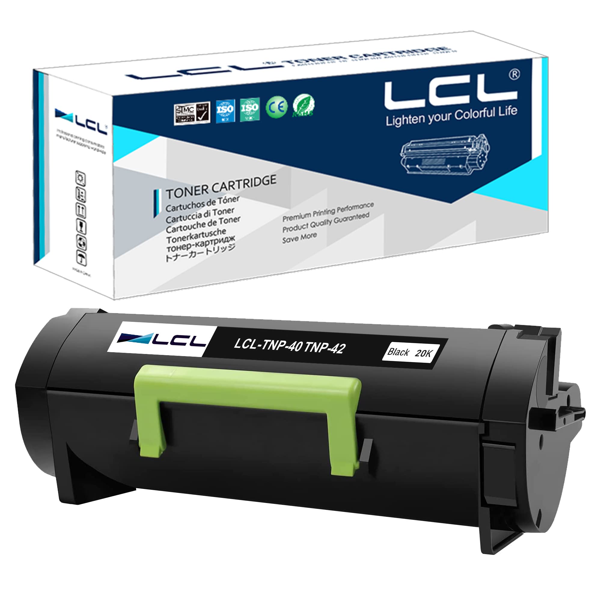 LCL Kompatybilny kaseta z tonerem TNP40 TNP-40 TNP42 TNP-42 A6WN01H A6WN01W 20000 stron (1 szt. czarny) zamiennik do drukarek serii Konica Minolta Bizhub 4020