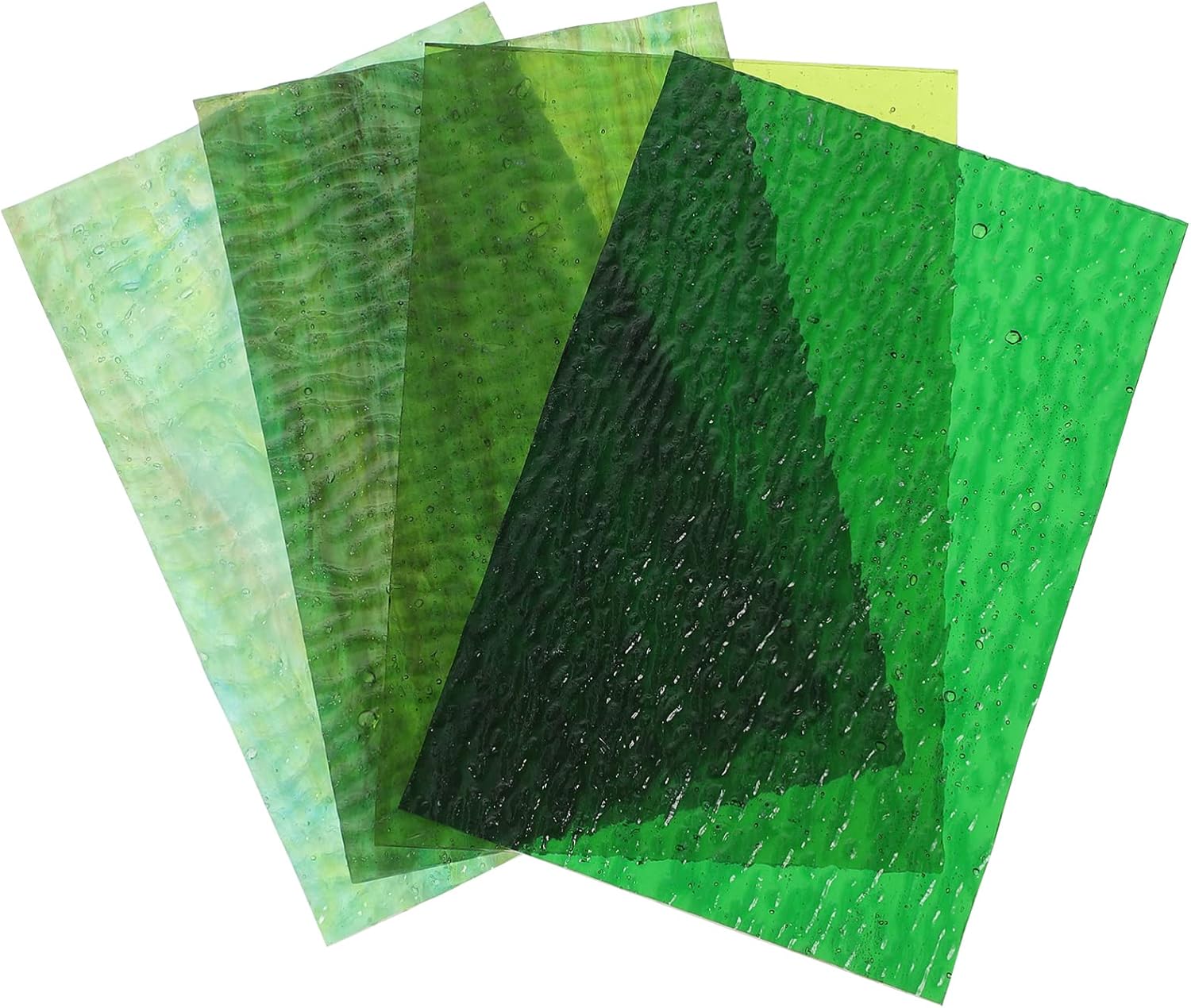Angoily 4pcs Stained Glass Sheets Mosaic Glass Stained Glass Supplies