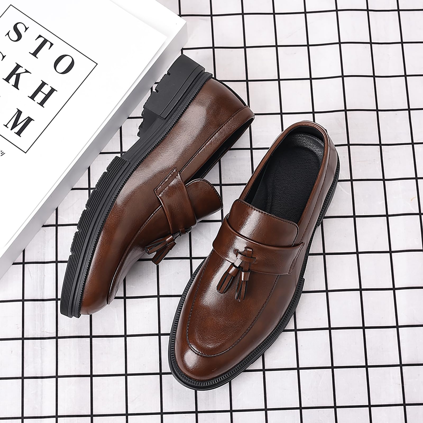 Mocasines De Vestir para Hombre con Borla, Zapatos Formales Tipo Penny para El Trabajo
