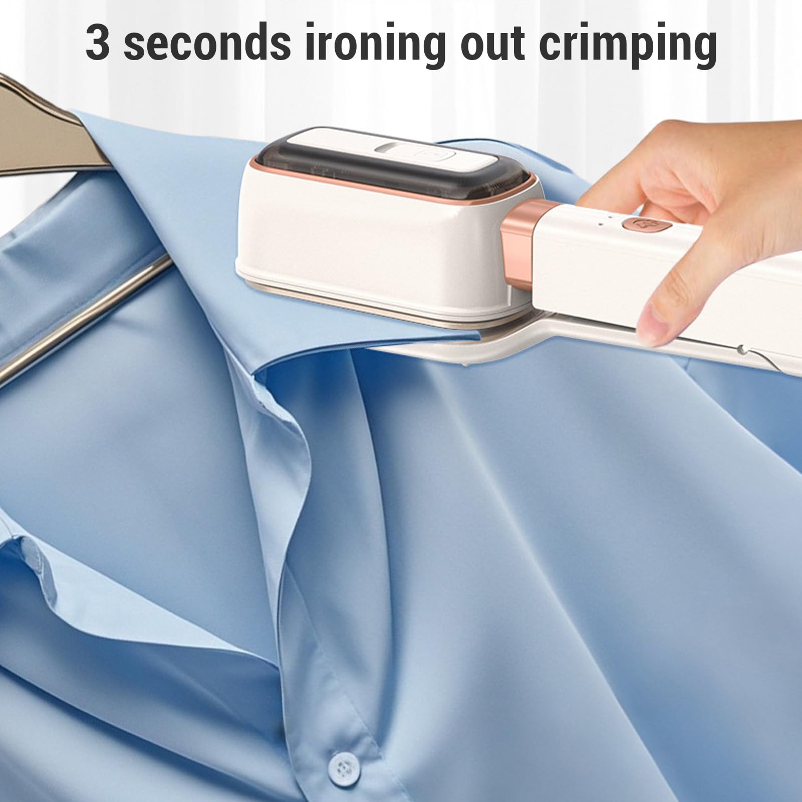 Vapor de Viajes, 180 ° Rotatable Handheld Press Iron para Ropa, Vapor de Prenda Portátil Handheld Vapor, Viaje de Viajero, Esencial para el Hogar, Mantenga su Ropa sin Arrugas (EU)