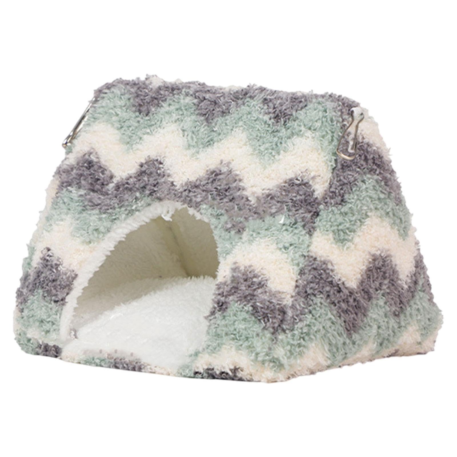 Baoblaze Bird Nest Parrot Hut Hanging Bird Tent Washable Comfortable Soft Flannel for Lovebird Blue Bird Chinchilla Parakeets Budgie, L