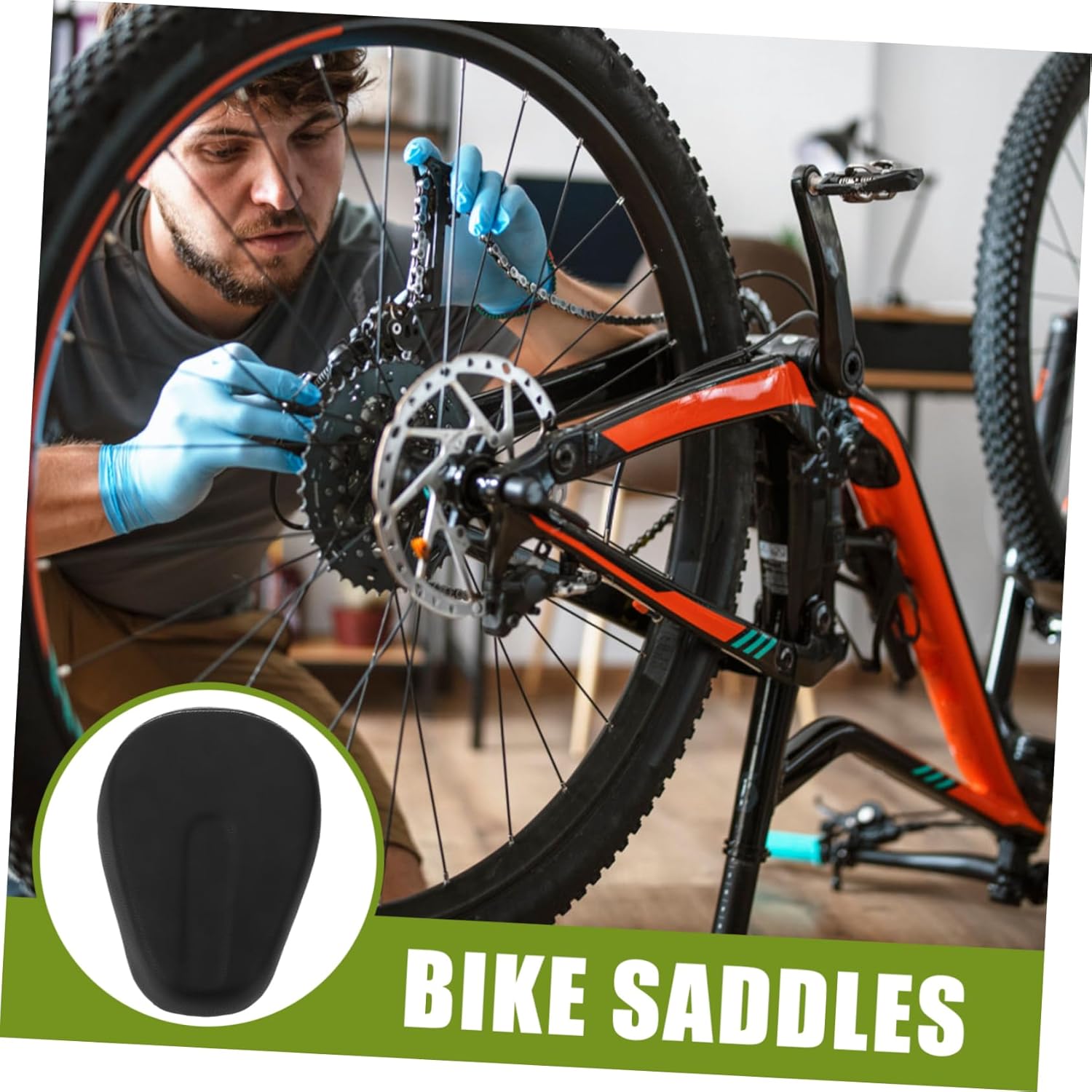 Garneck Electric Bike Seat Cushion Replacement Saddle Shock Absorption for Comfortable Cycling Compatible Electric Pu Design