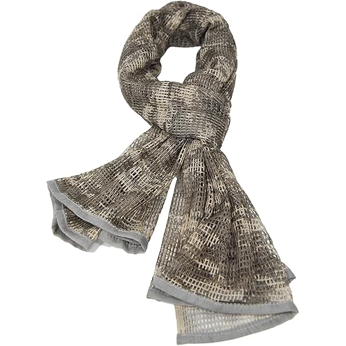 LOOGU Camouflage Netting, Tactical Mesh Net Camo Scarf for Wargame,Sports & Other Outdoor Activities