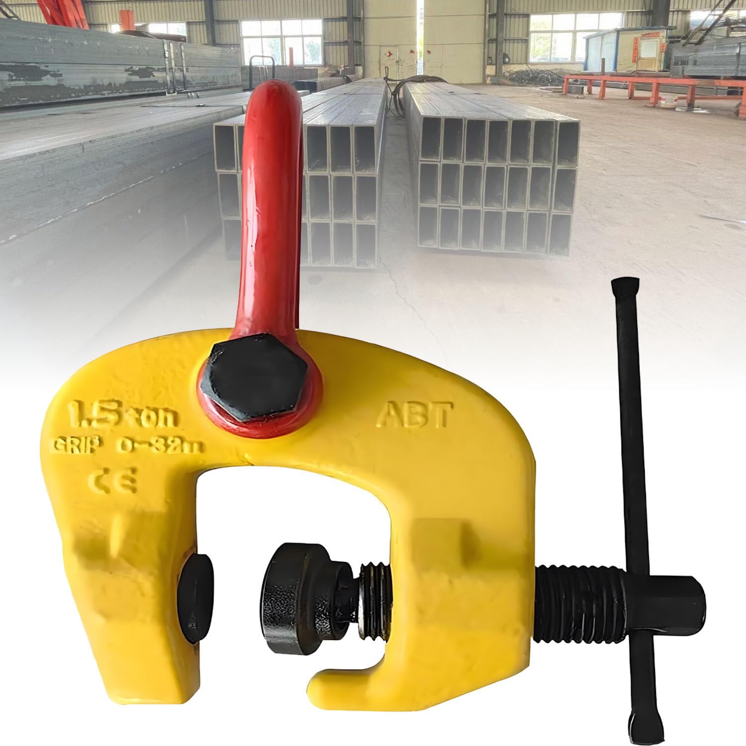COAKUE Vertical Plate Clamp with Ring, Heavy Duty Plate Hoist Clamp, Heavy Duty Sheet Steel Lifting Clamp, 1.5T & 3T Capacity, Durable Forged Steel Construction 3T