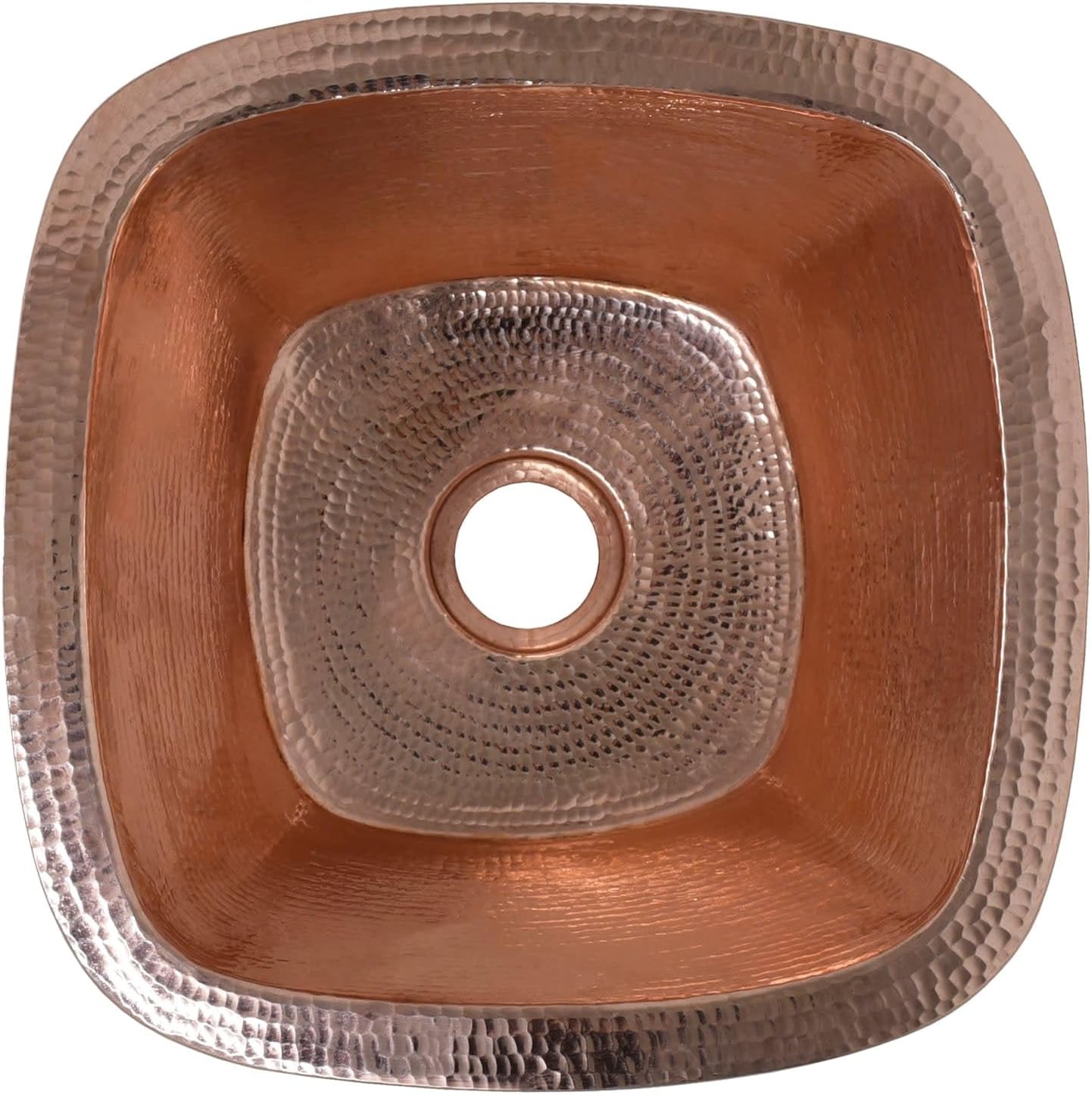 Native Trails Rincon Hand Hammered Copper 13-inch Square Undermount Bar/Prep Sink Polished Copper