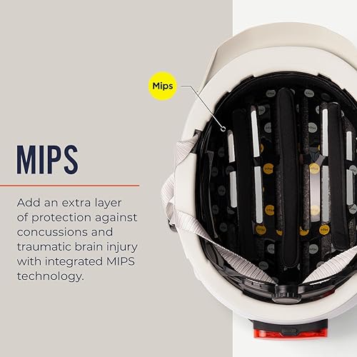 Miniatura 3 de Thousand Chapter MIPS - Casco de bicicleta para adultos, luz trasera LED, certificado de seguridad para ciclismo y bicicleta, ligero y de perfil