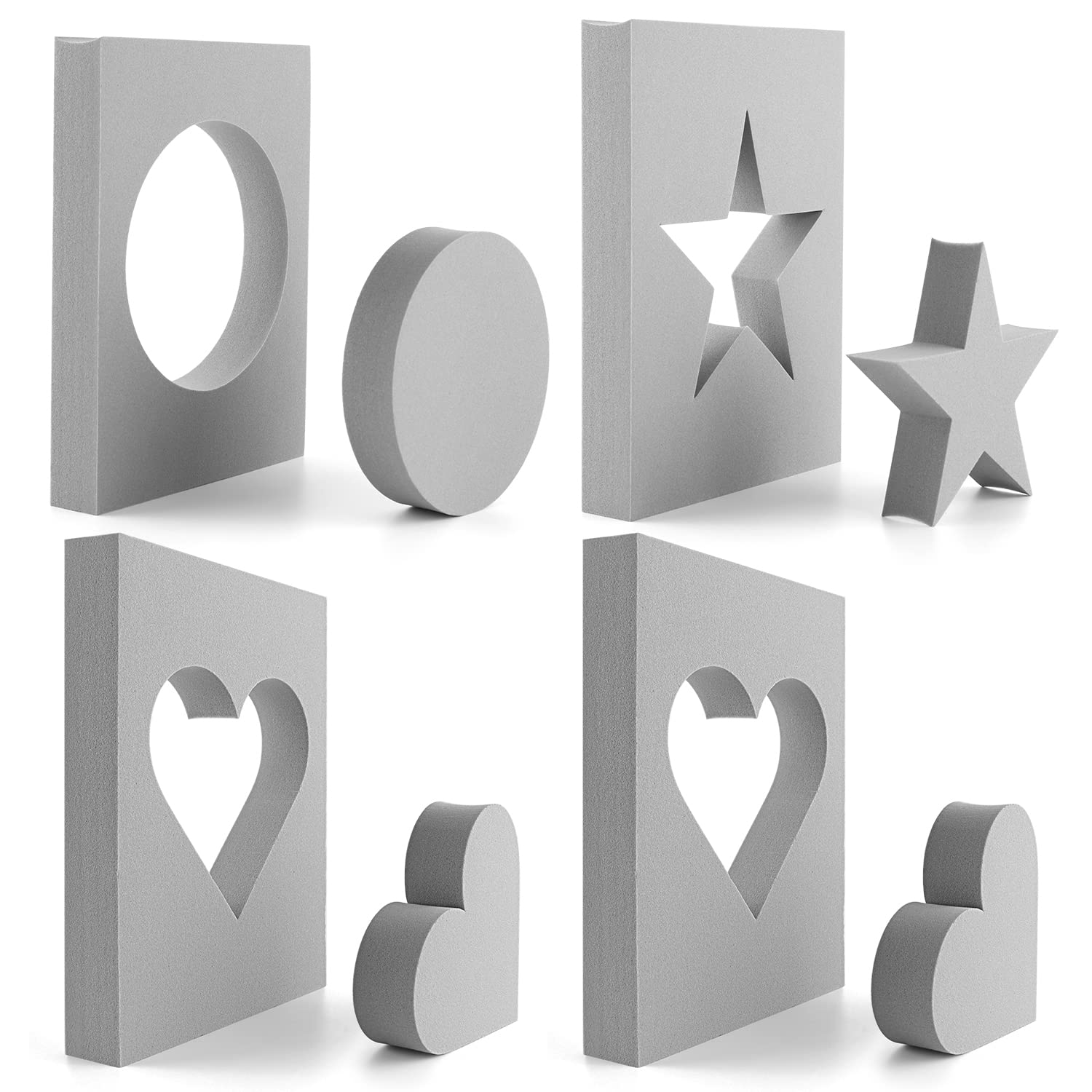 4 Pcs Heart Star