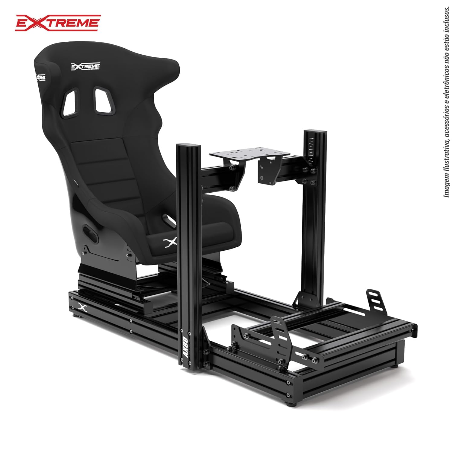 Extreme Simracing Horizontal Wheel Base Mount for AX80 and AX160, Compatible with Logitech, Thrustmaster, Fanatec, Simagic, Real Drive Sim Racing Wheels