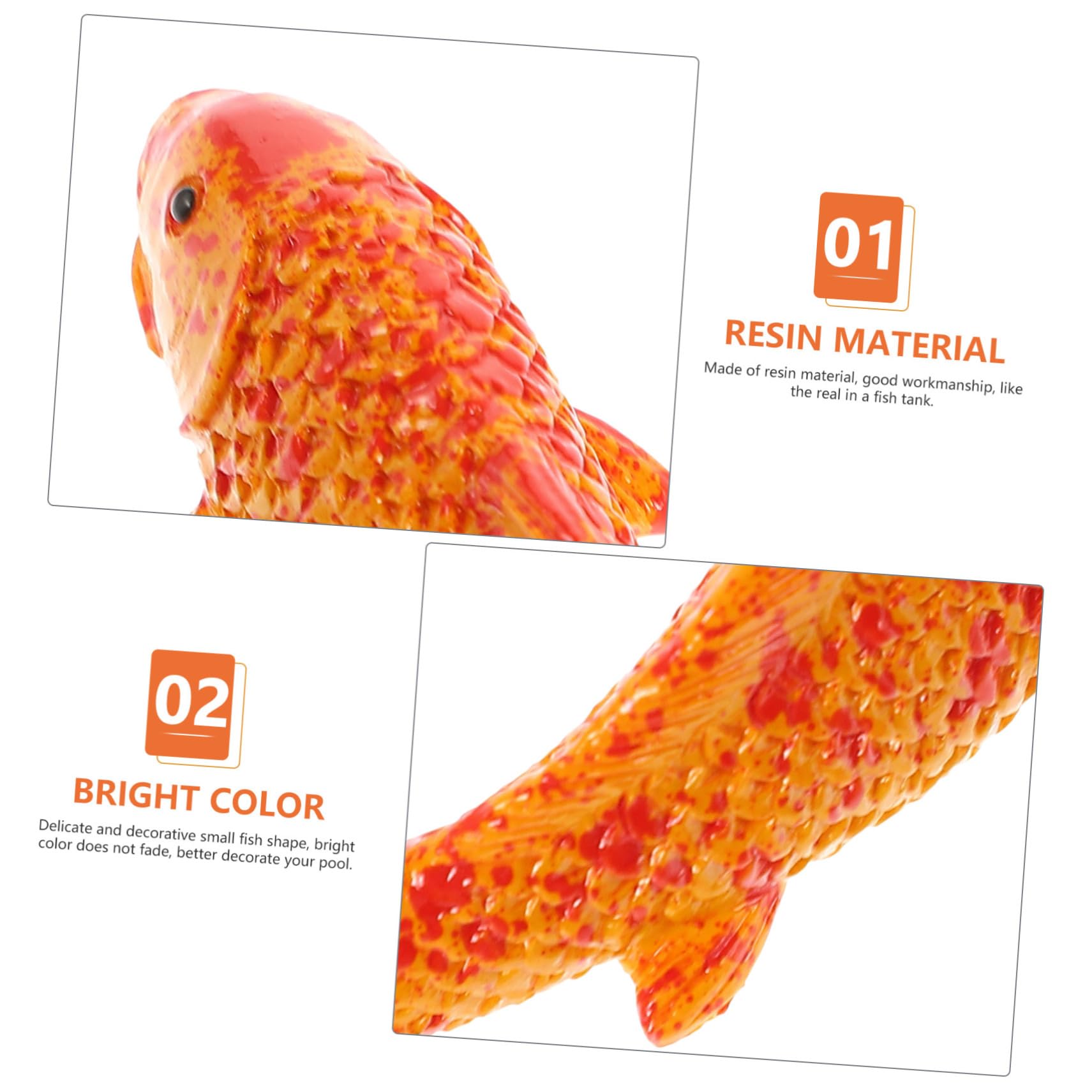 Toddmomy 20Pcs decorations fake fish aquarium fake goldfish aquarium supply miniature figure Model household small paper cup decorate mini cake carp household - Image 3