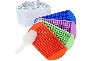 Mini Ice Cube Trays for Freezer with Bin and Scoop: Crush Ice Anytime, Anywhere!
