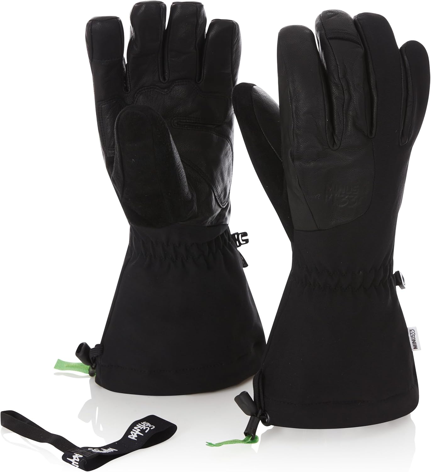 Leather Ski Glove - Warm Breathable Winter Gloves for Snow Sports - Wool Insulation - Classic Snowboarding Gloves