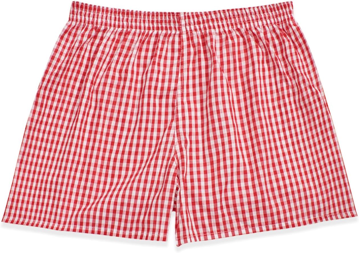 Boxers for Women Shorts Pj Boxer 100 Cotton Gingham Ladies Boxers Print Y2k Checkered Striped Shorts Plaid Camo Pjs