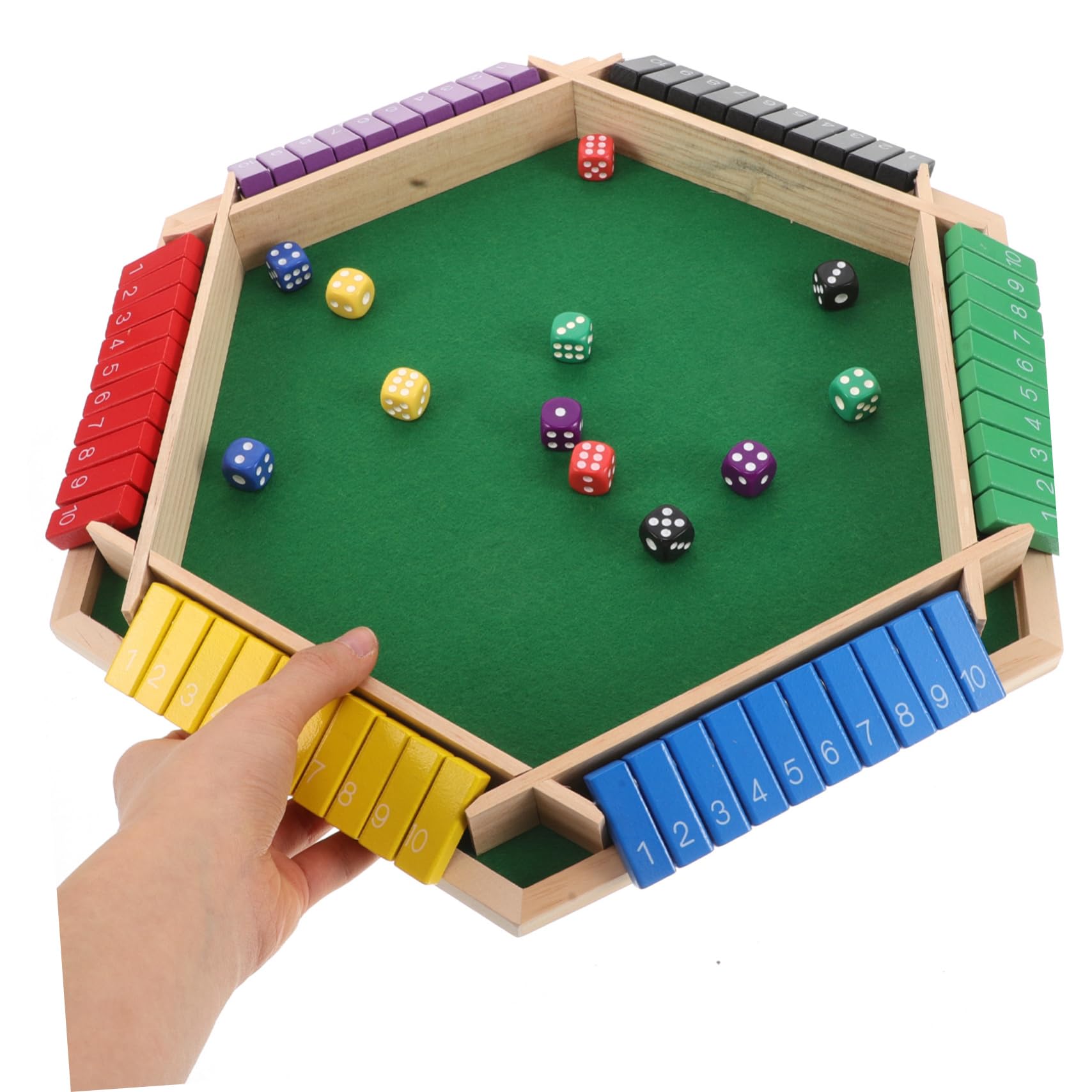 Jeu de Table à Boire à 6 Faces en Bois, Jeu Interactif pour Fêtes et Bars, Ambiance Conviviale, Divertissement Varié