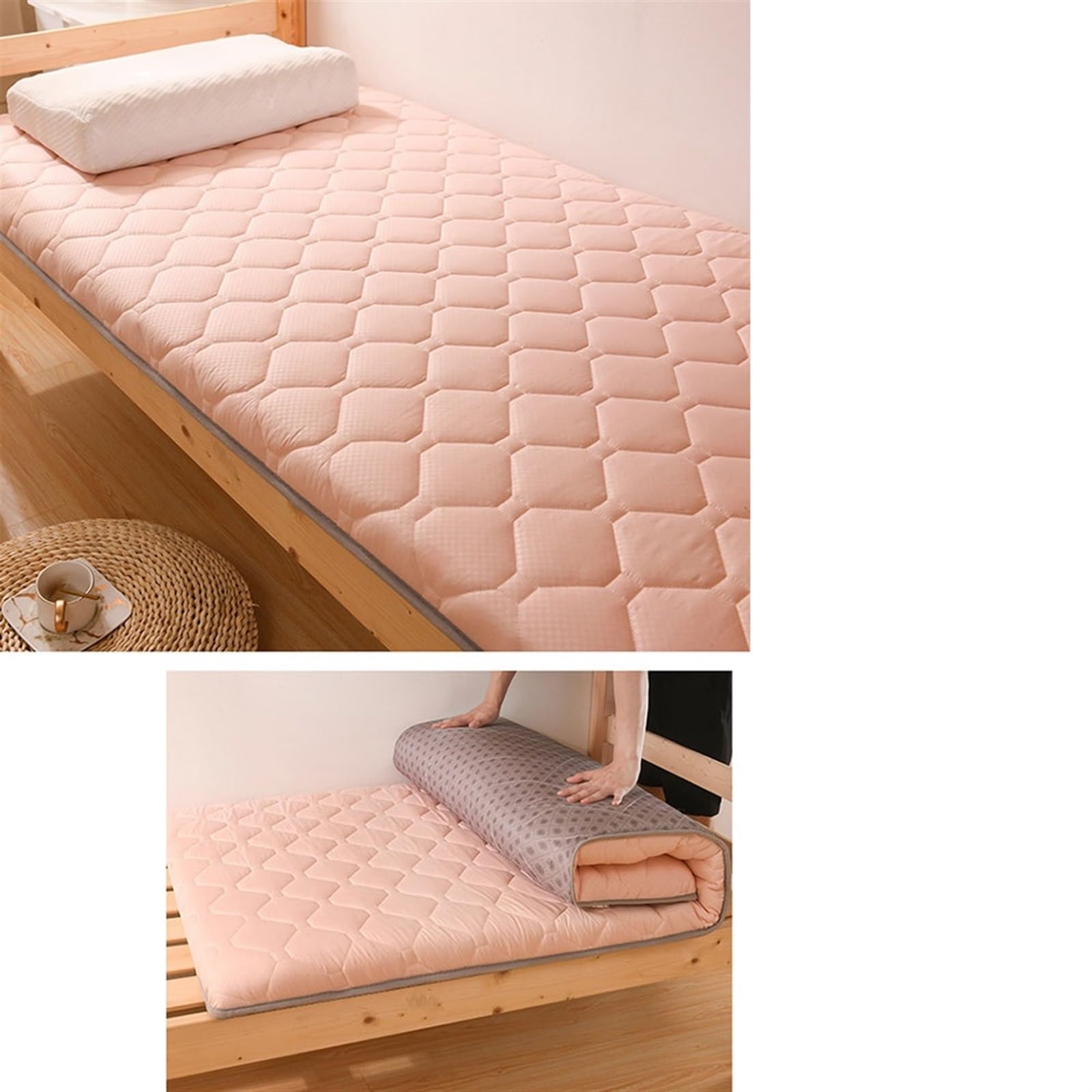 Matelas Souple Pliant Doux pour la Peau de Style Japonais Matelas Simple Double Pliable Matelas de dortoir étudiant Matelas épaissi Doux (Color : D, Size : 90x190cm)