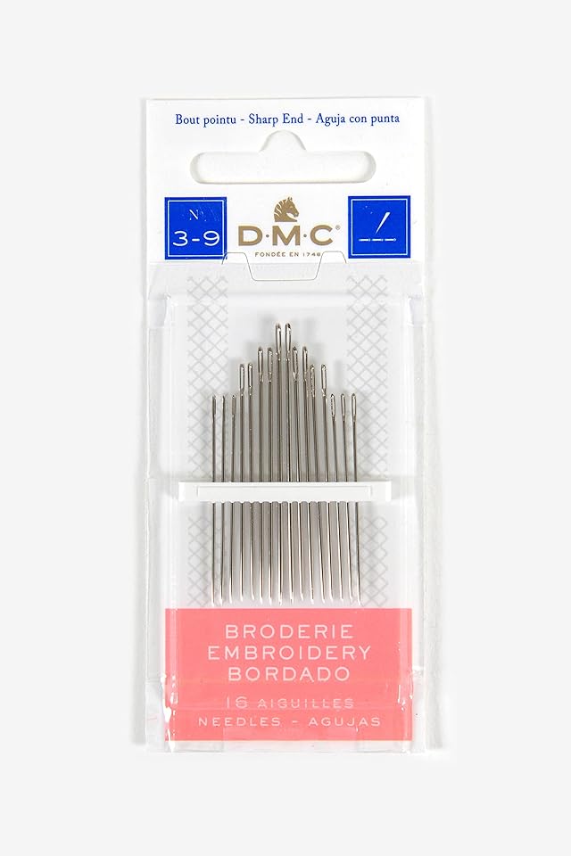 DMC Embroidery Hand Needles, Sizes 3–9 product image from Amazon