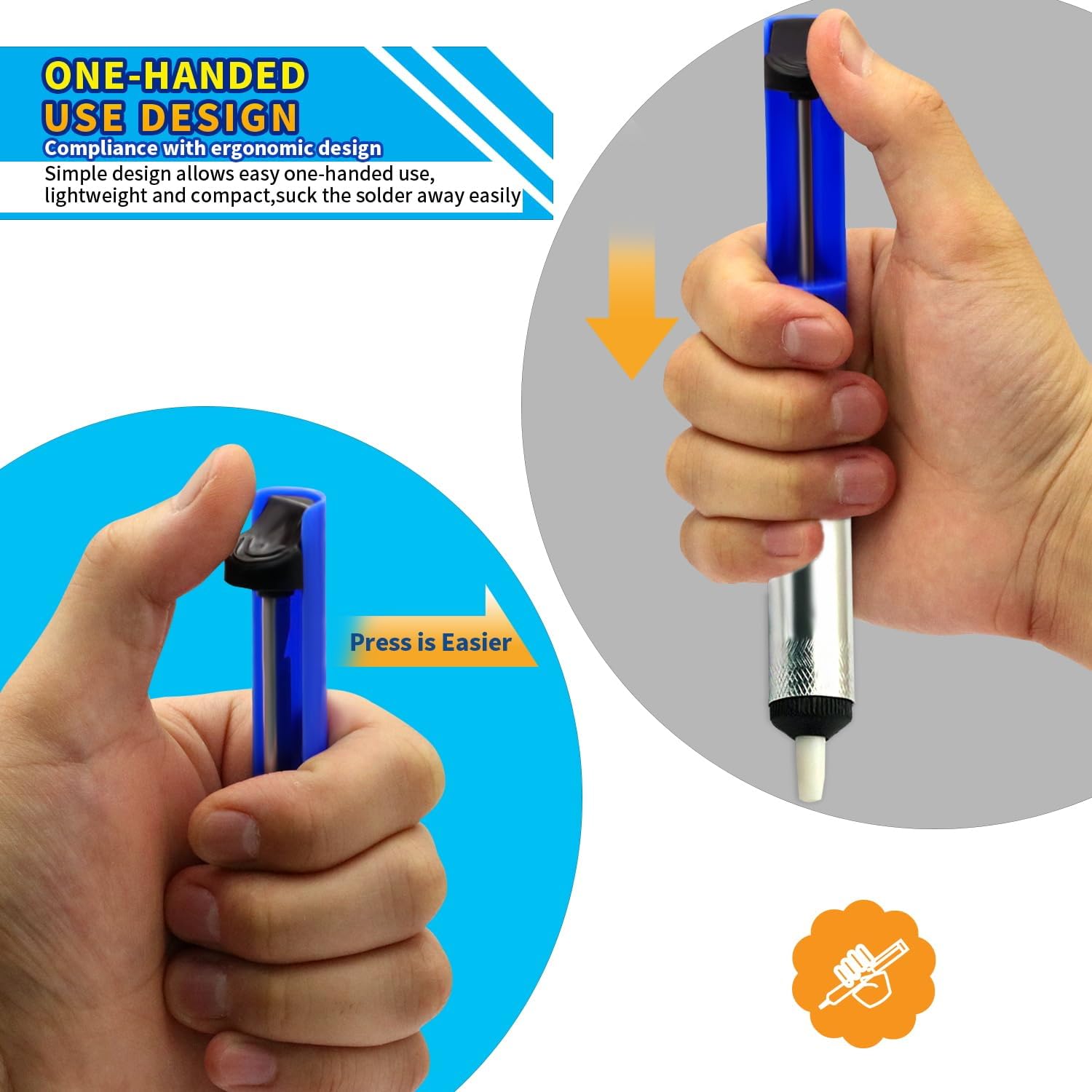 HaoDuoQian 5 Pack Soldering Sucker Tool Vacuum Pump Solder Remover Tool