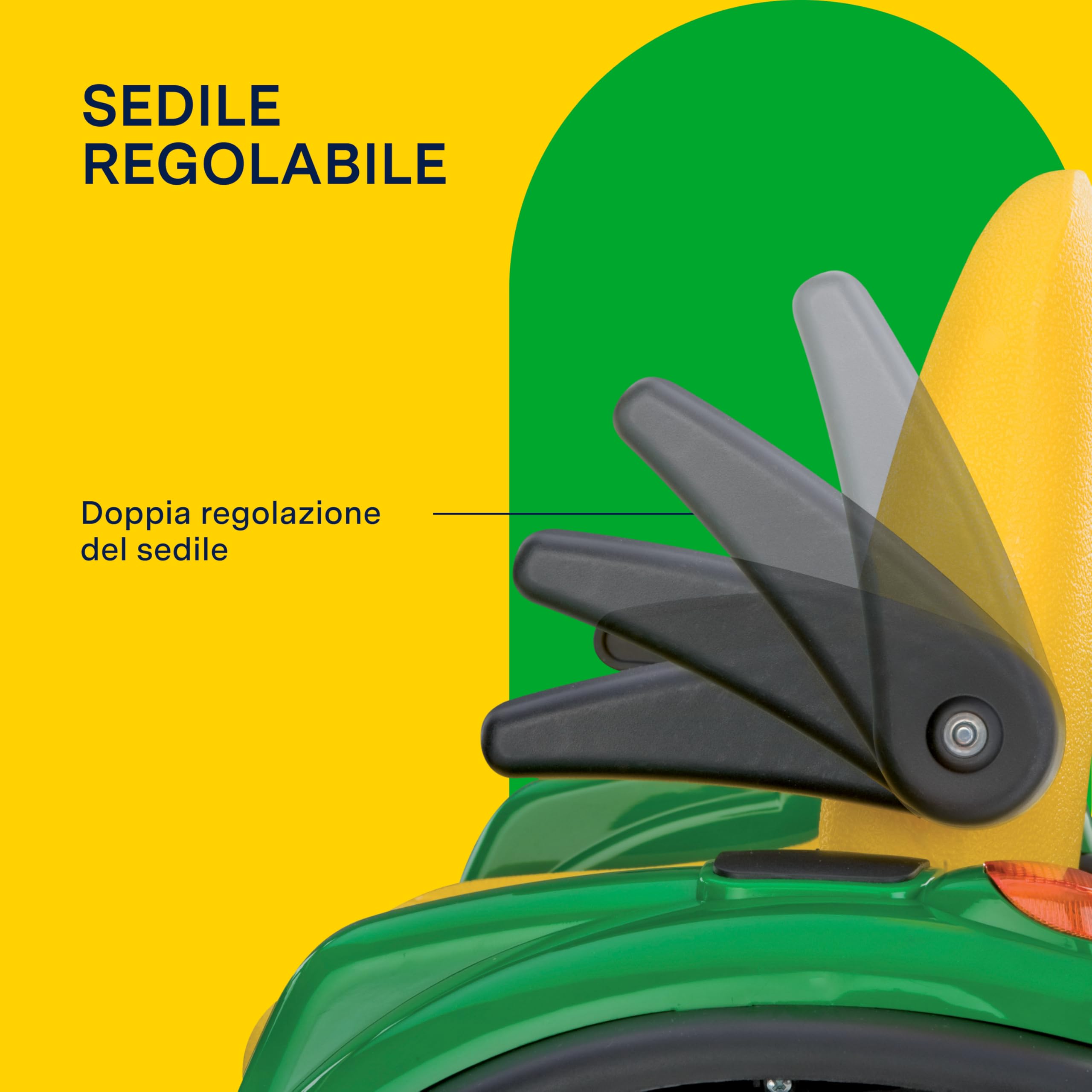 PEG John Deere Ground Force - Trattore Elettrico Cavalcabile per Bambini 3+ Anni con Batteria Ricaricabile 12V, Rimorchio Incluso e Radio FM
