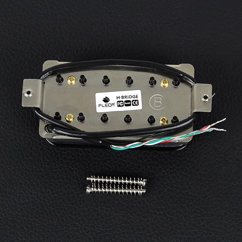 Miniatura 4 de FLEOR Pastillas Humbucker de doble bobina de cerámica para pastillas de guitarra eléctrica-negro