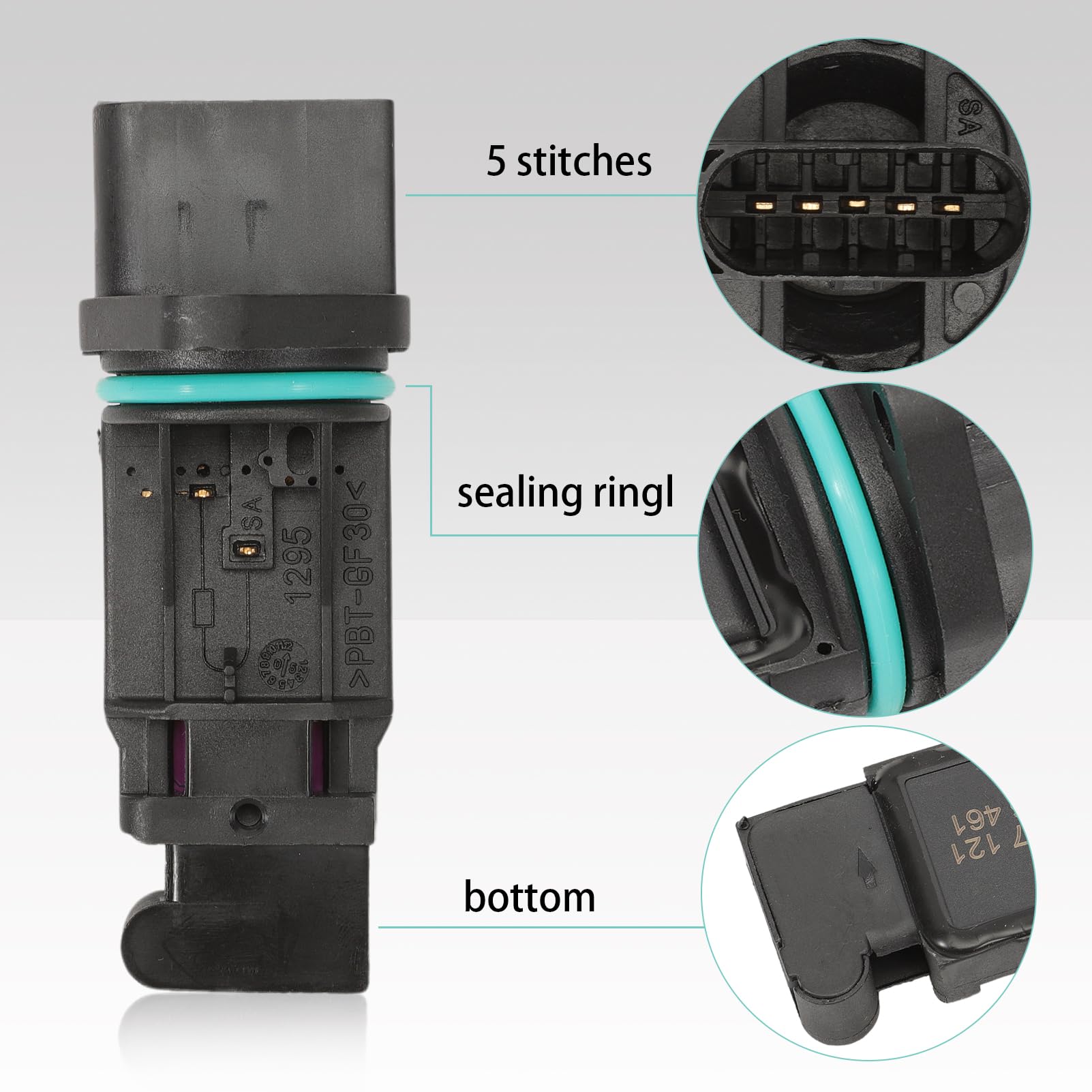 0280217121 Connecteur 5 broches Débitmètre Capteur MAF pour A3 A4 A6 Galaxy Leon Toledo Fabia 0280217122