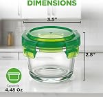 NutriChef 24-Pc Mini Glass Food Storage Containers, Airtight Lids, BPA-Free | Set of 24 mini round glass containers with airtight, leakproof lids—stackable, BPA-free, perfect for snacks & meal prep