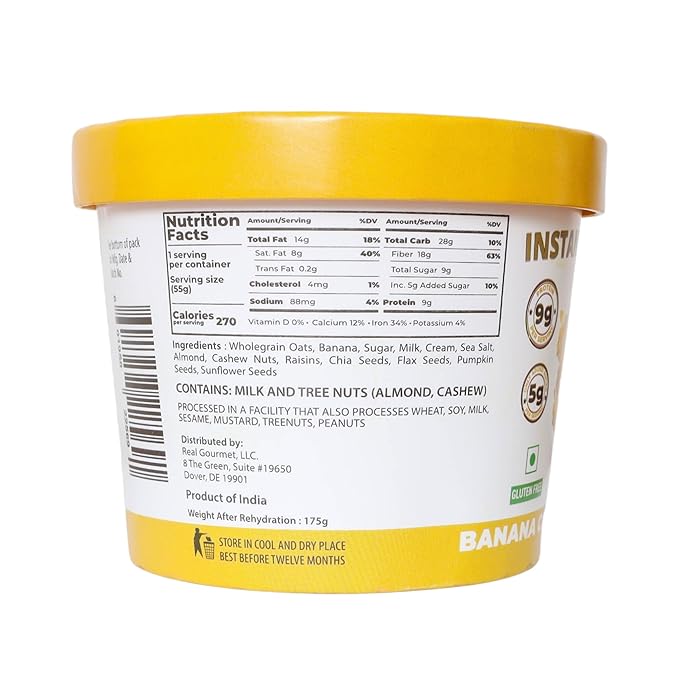Avena Instantánea con Proteína Real Milk & Cream Banana Caramel - 18 unidades miniatura 3