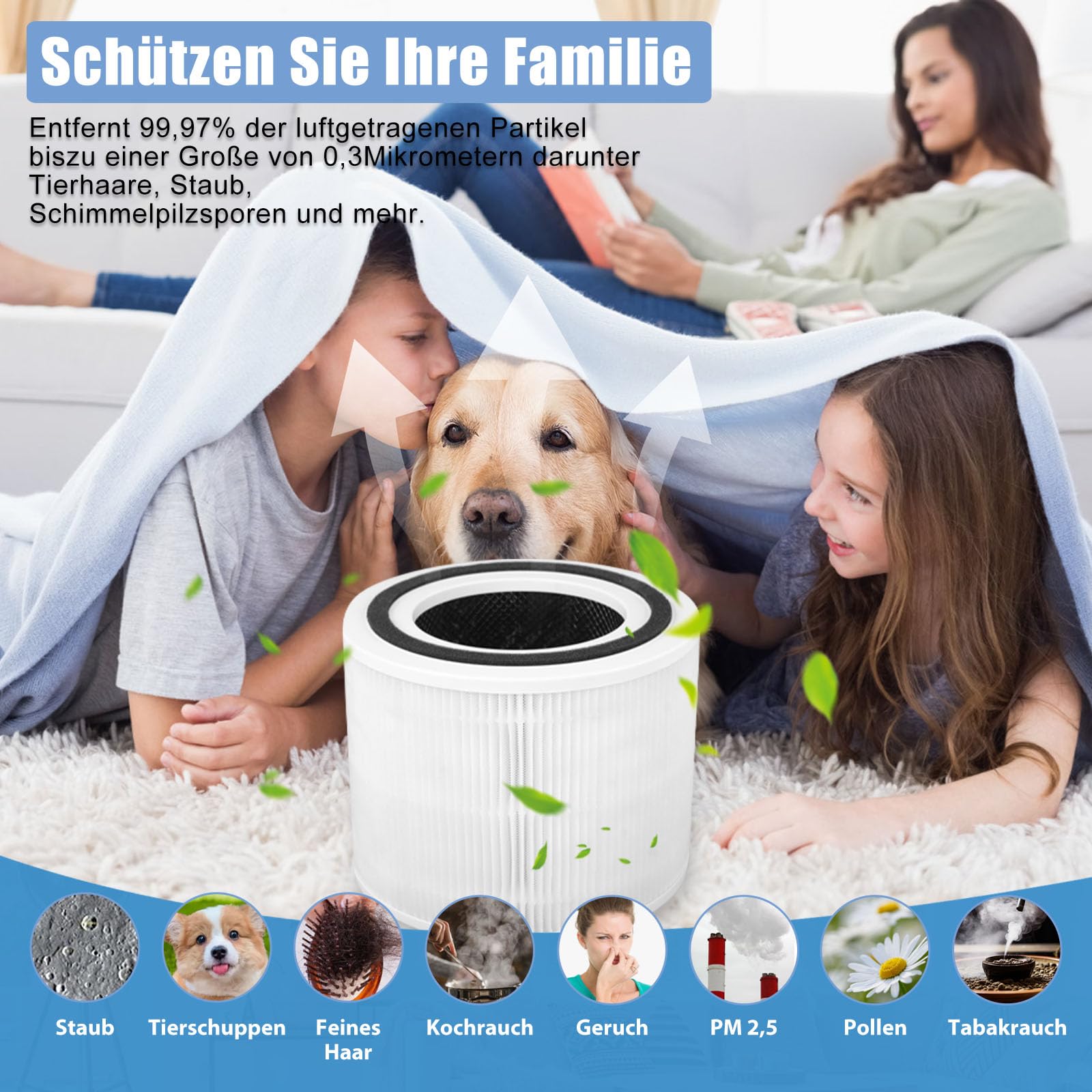 2 filtros de repuesto para LEVOIT Core 300 / 300S – 3 en 1 True H13 HEPA y filtro de carbón activo, repuesto Core 300-RF para una óptima purificación del aire