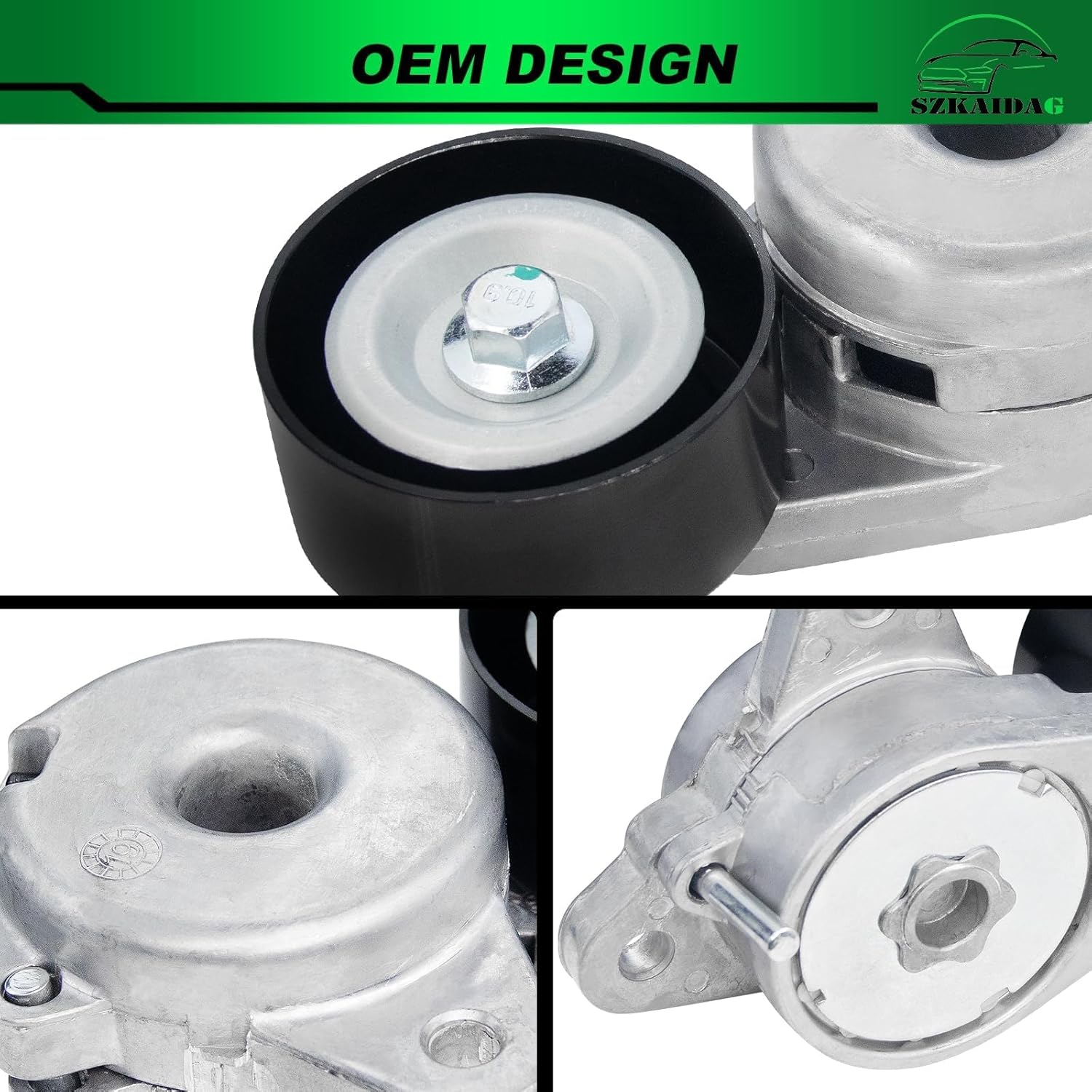 Belt Tensioner Assembly with Pulley for:-Nissan Altima 2014-2018 Maxima 2016-2020 Quest 2013-2017 for:-Infiniti Jx35 2013 Qx60 2014-2020 3.5L OE# 39384 119553JA0A 119553JA0B
