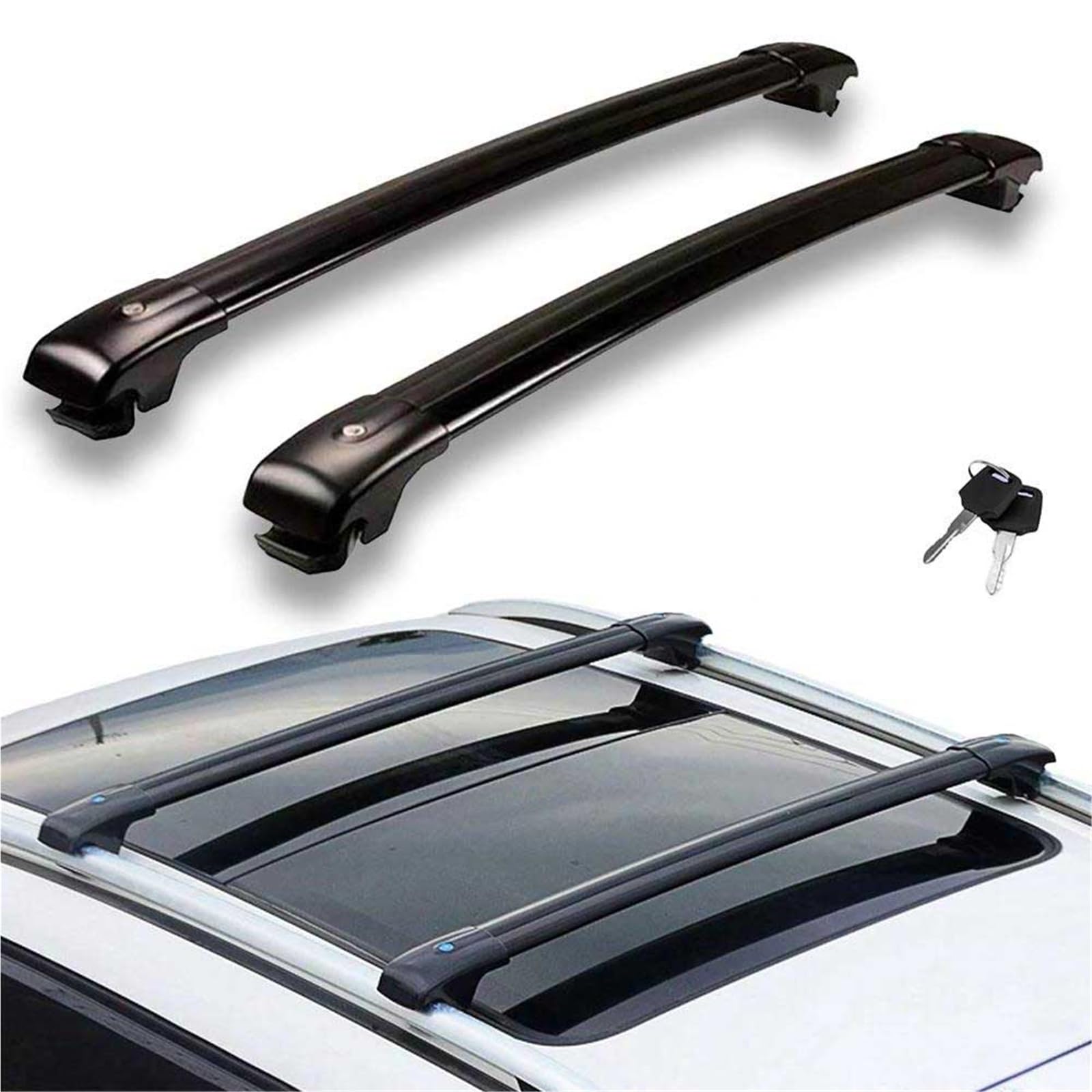 Barras transversales de aluminio con cerradura alta gama para baca de Cadillac SRX
