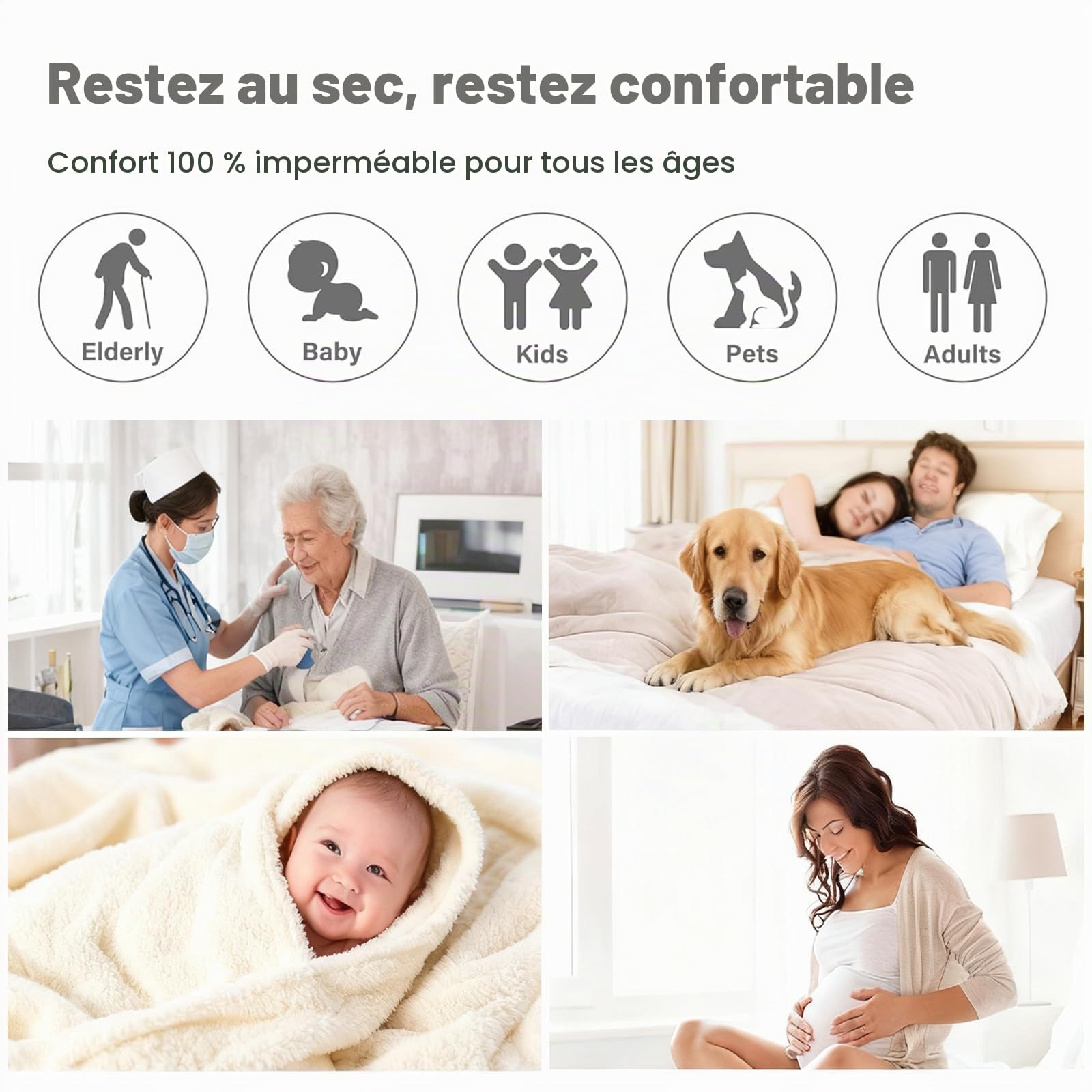 Couverture imperméable, couverture d'amour pour couples, amoureux, adultes et enfants, tapis réutilisable, couverture d'extérieur, couverture de voyage pour lit, canapé, siège auto