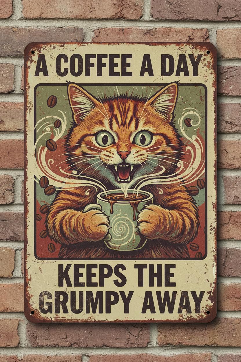 Wall Decor Retro Aluminum Sign Before Hate Everyone After Coffee Feel Good About Hating Tin Sign Vintage Art Sign For Garden Retro Store Cafe8x12Inch With Black Metal Framed Signs Plates Printed