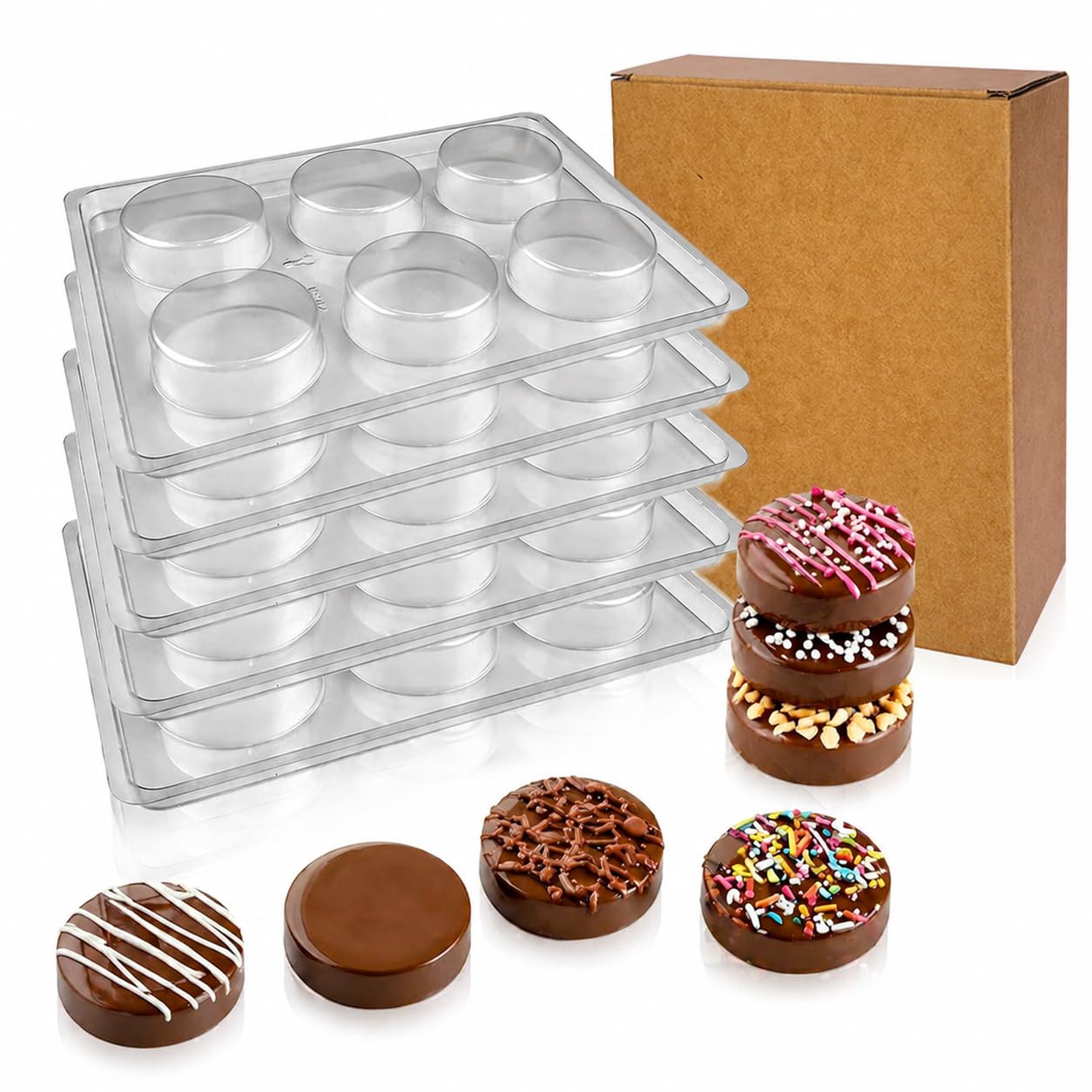 Food Grade Chocolate Covered Plastic Mold for Oreo Cookies (5)