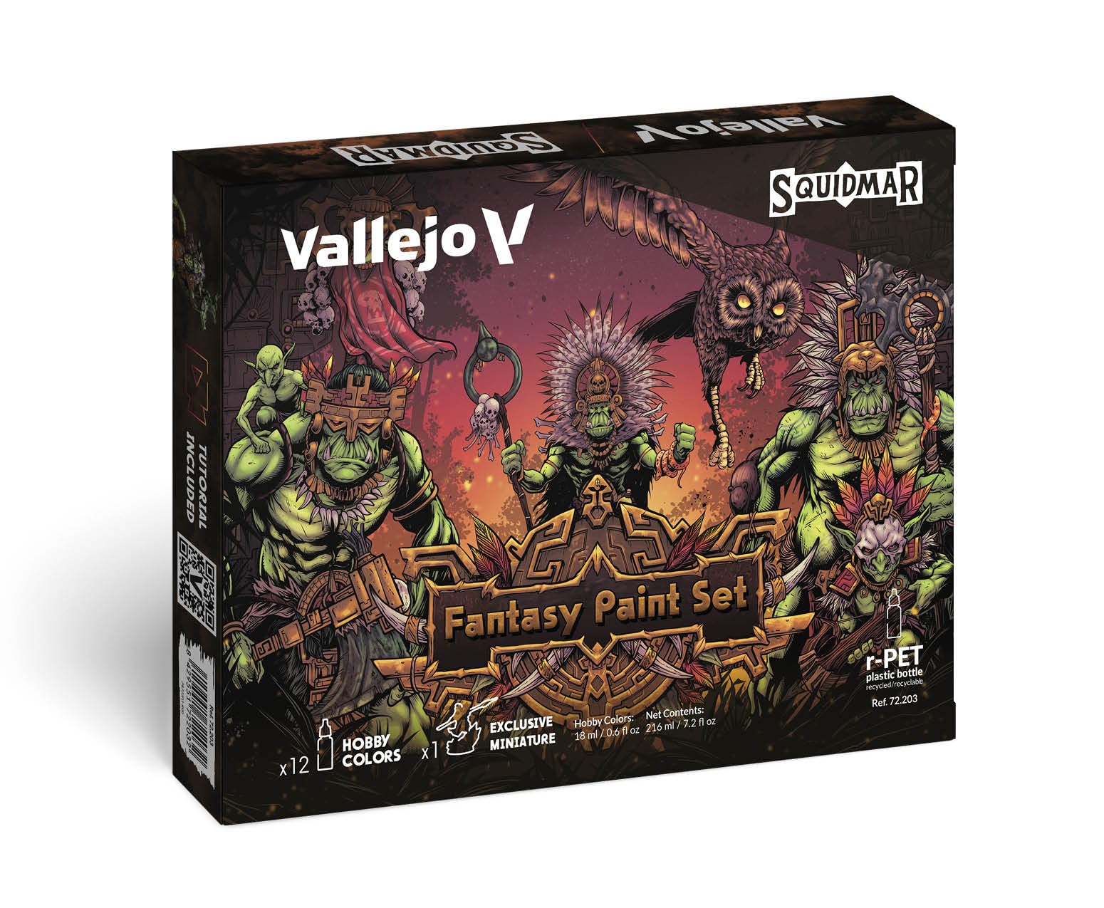 Vallejo - Fantasy Paint Set 12x18 ml/​0,​6 fl oz con Miniatura (72.203)